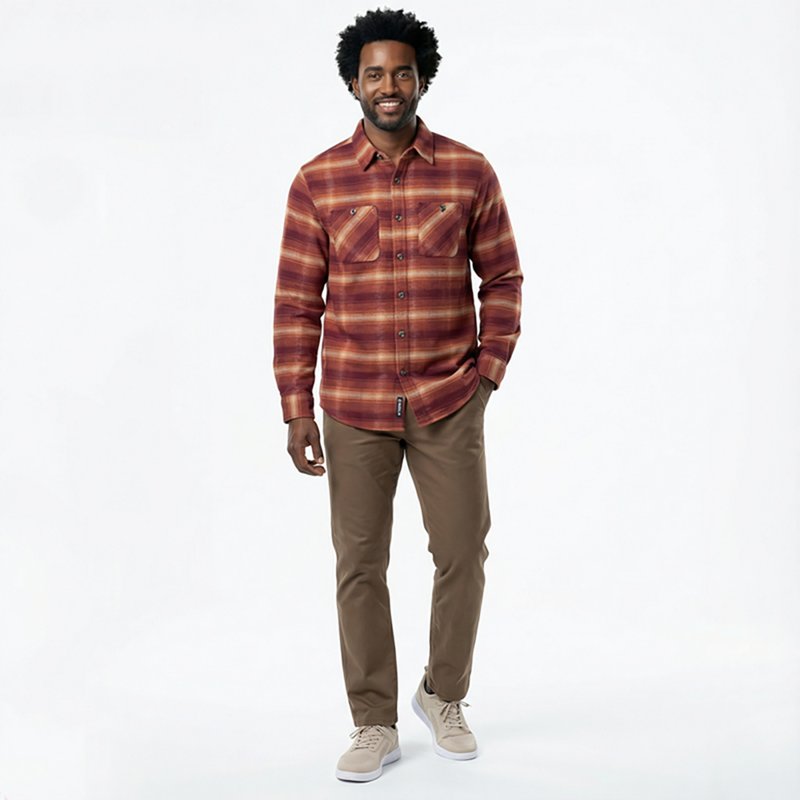 Magellan Outdoors Men's Campfire Brawny Long Sleeve Flannel Shirt-image