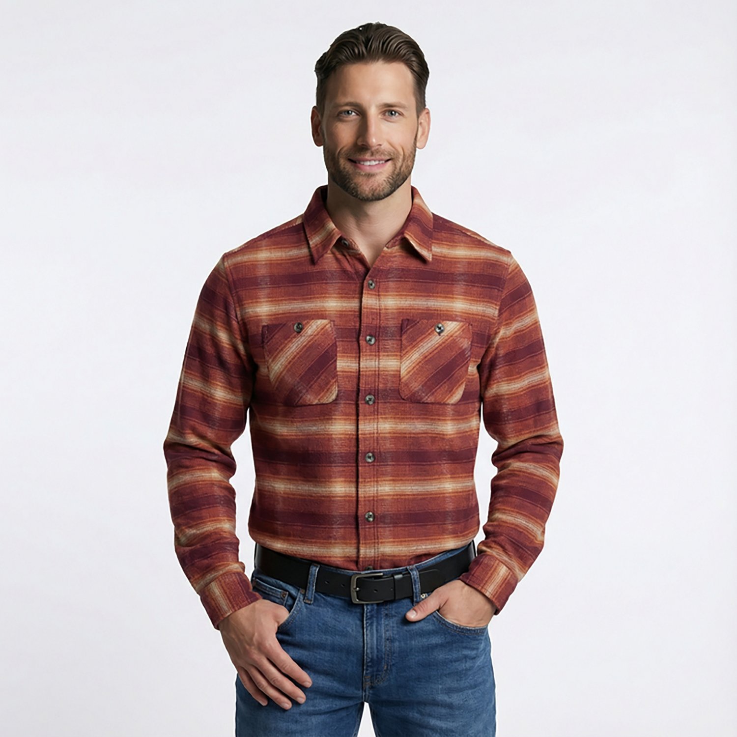 Magellan Outdoors Men's Campfire Brawny Long Sleeve Flannel Shirt - view number 2