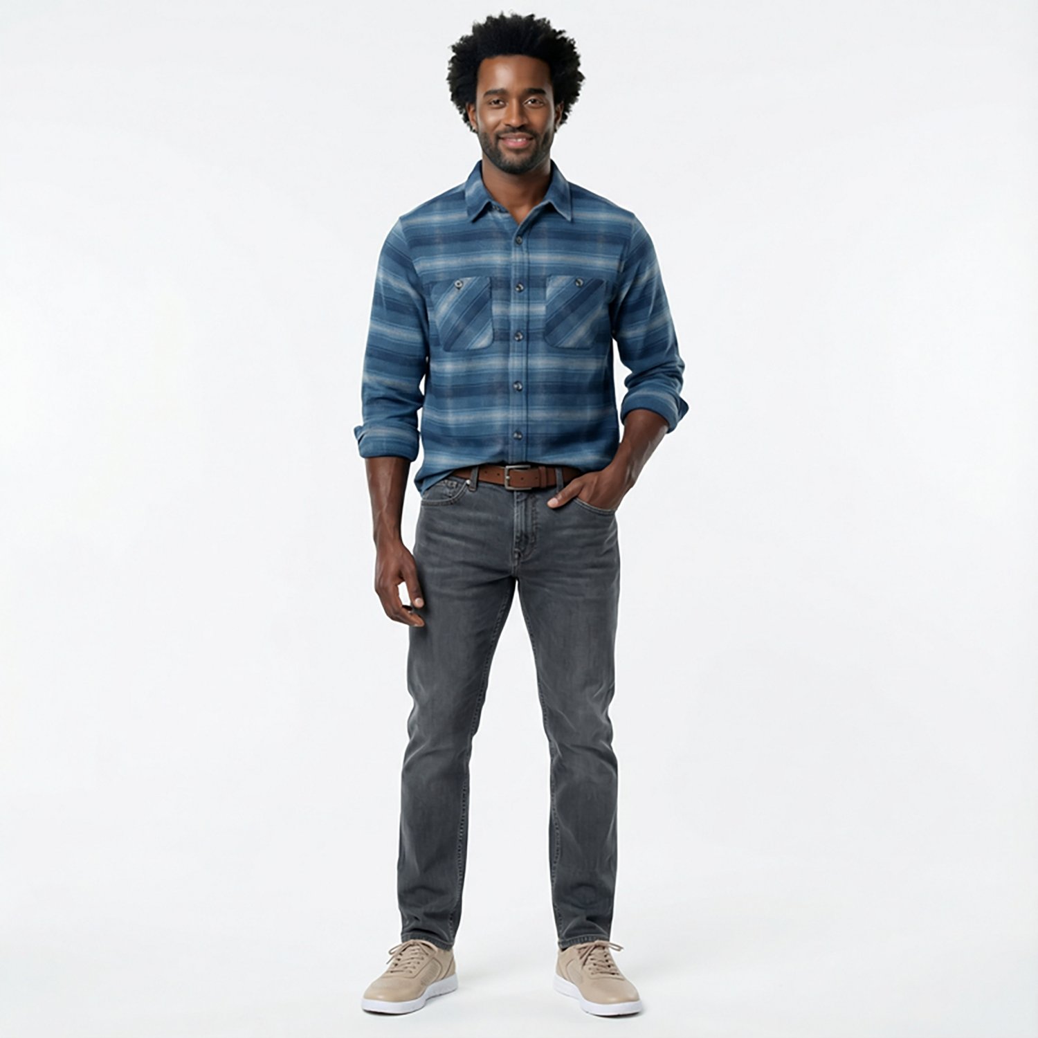 Magellan Outdoors Men's Campfire Brawny Long Sleeve Flannel Shirt