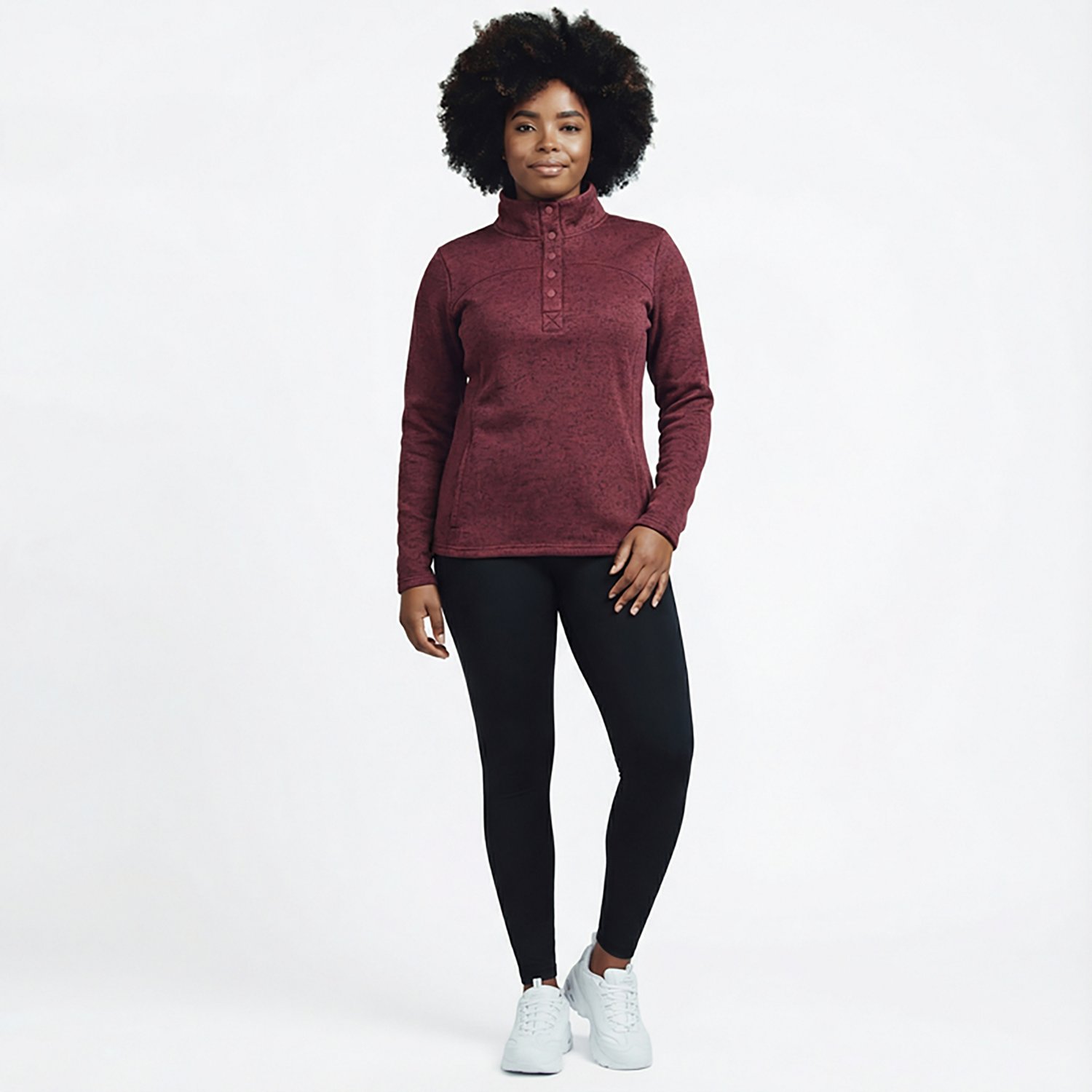 Magellan Outdoors Women's Campfire 1/4 Snap Sweater Fleece