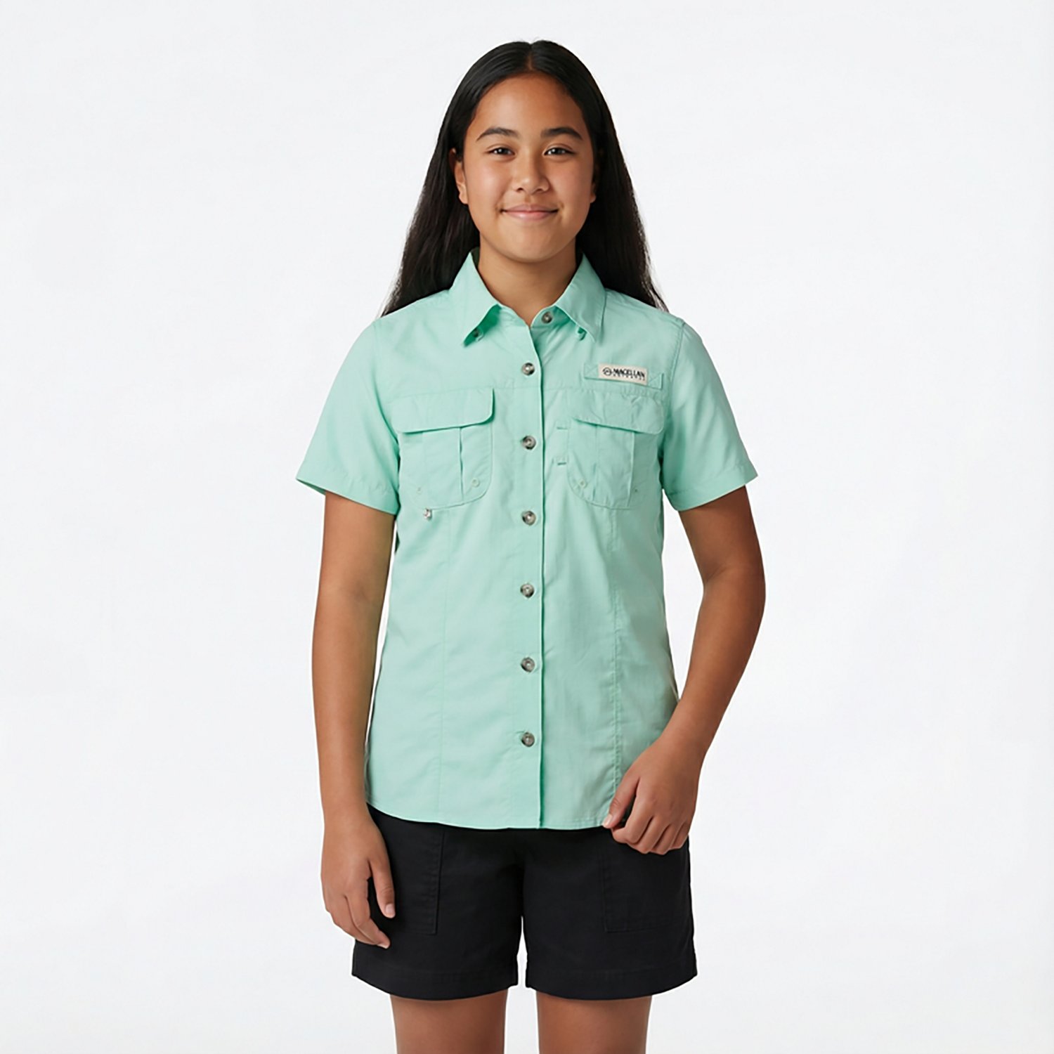 Magellan Girls' Laguna Madre Short Sleeve Fishing Shirt                                                                          - view number 2