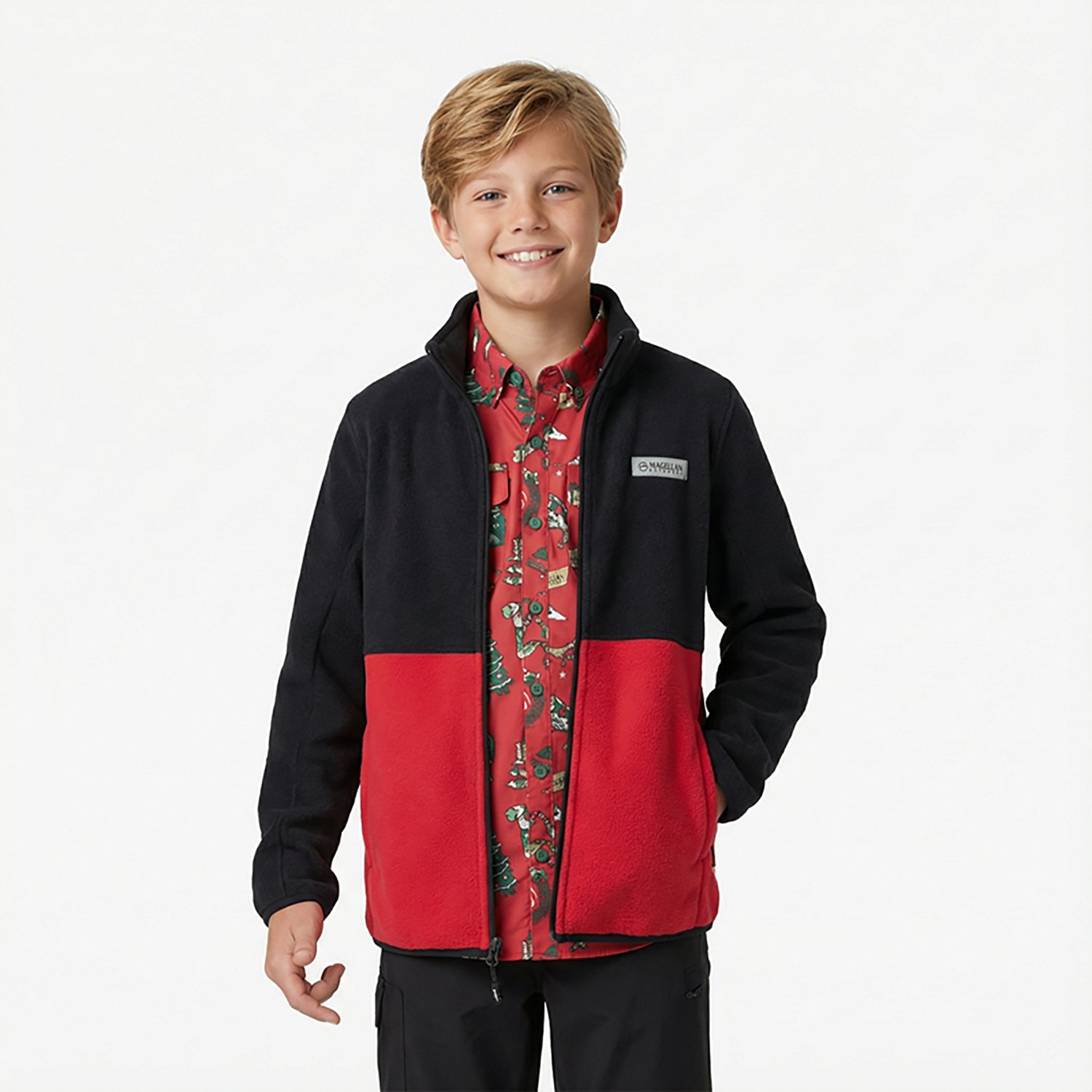 Magellan Outdoors Boys' Arctic Fleece Colorblock Jacket