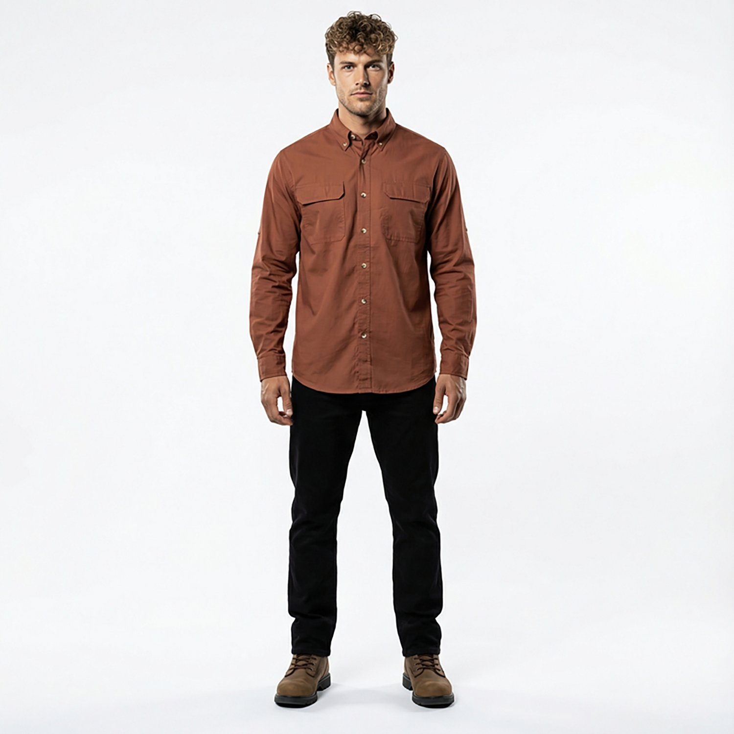 Brazos Men's Contractor Ripstop Long Sleeve Work Shirt