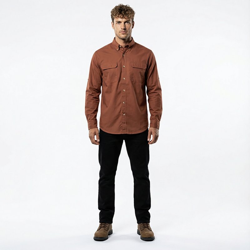 Brazos Men's Contractor Ripstop Long Sleeve Work Shirt-image