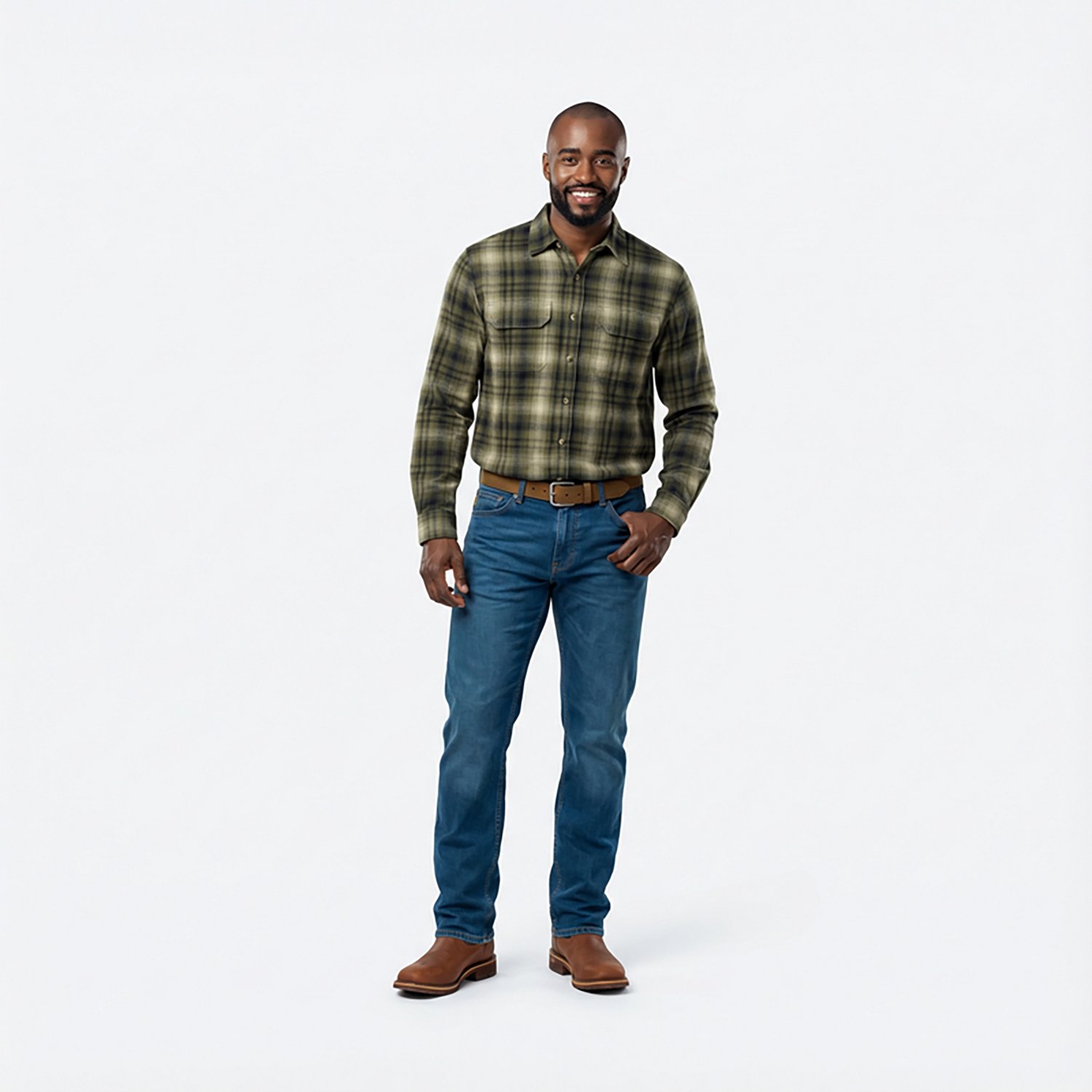 Brazos Men's Blacksmith HW Long Sleeve Flannel