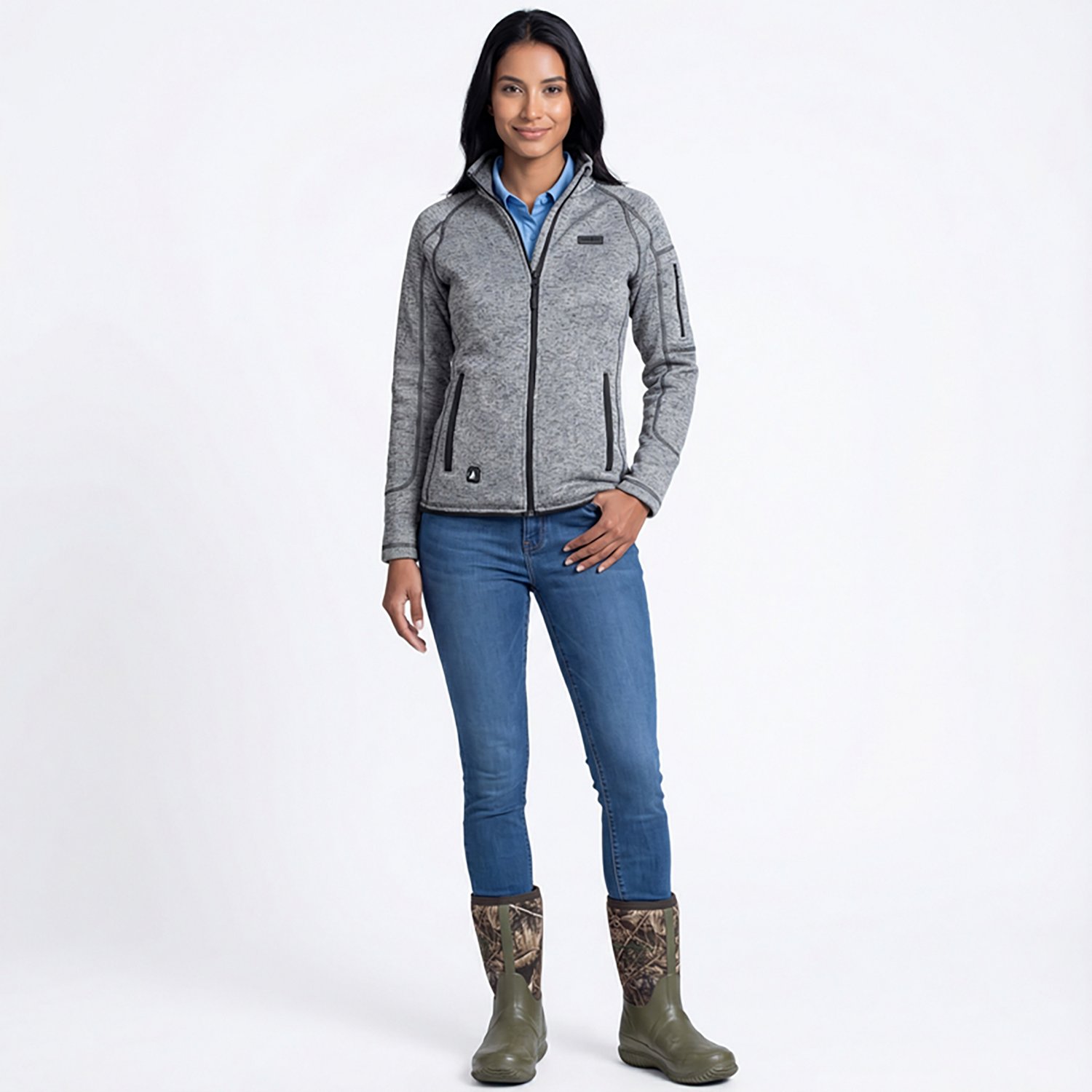 ActionHeat Women's Slim Fit 5V Battery Heated Sweater Jacket