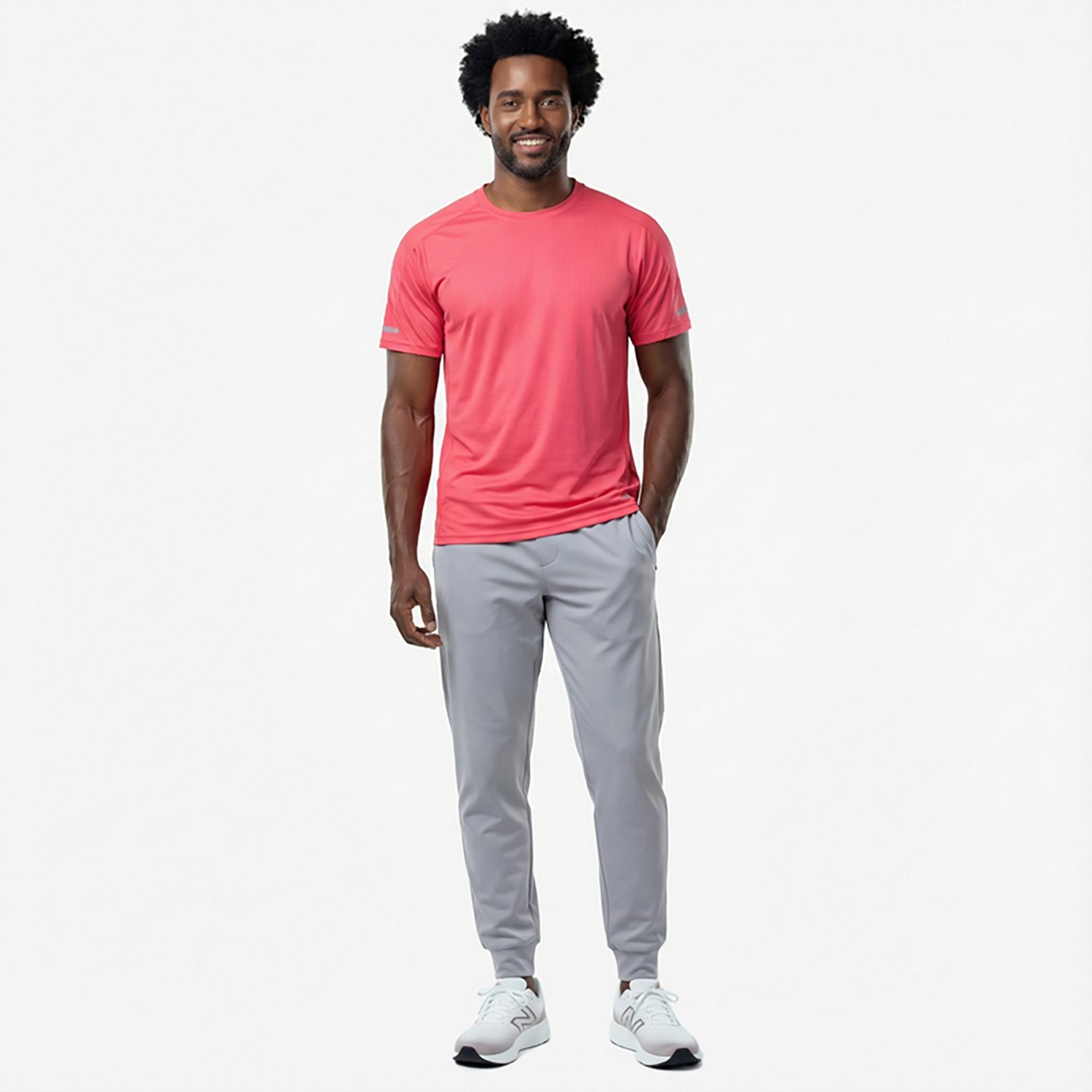 The BCG Men's Run Grid Mesh Short Sleeve T-shirt