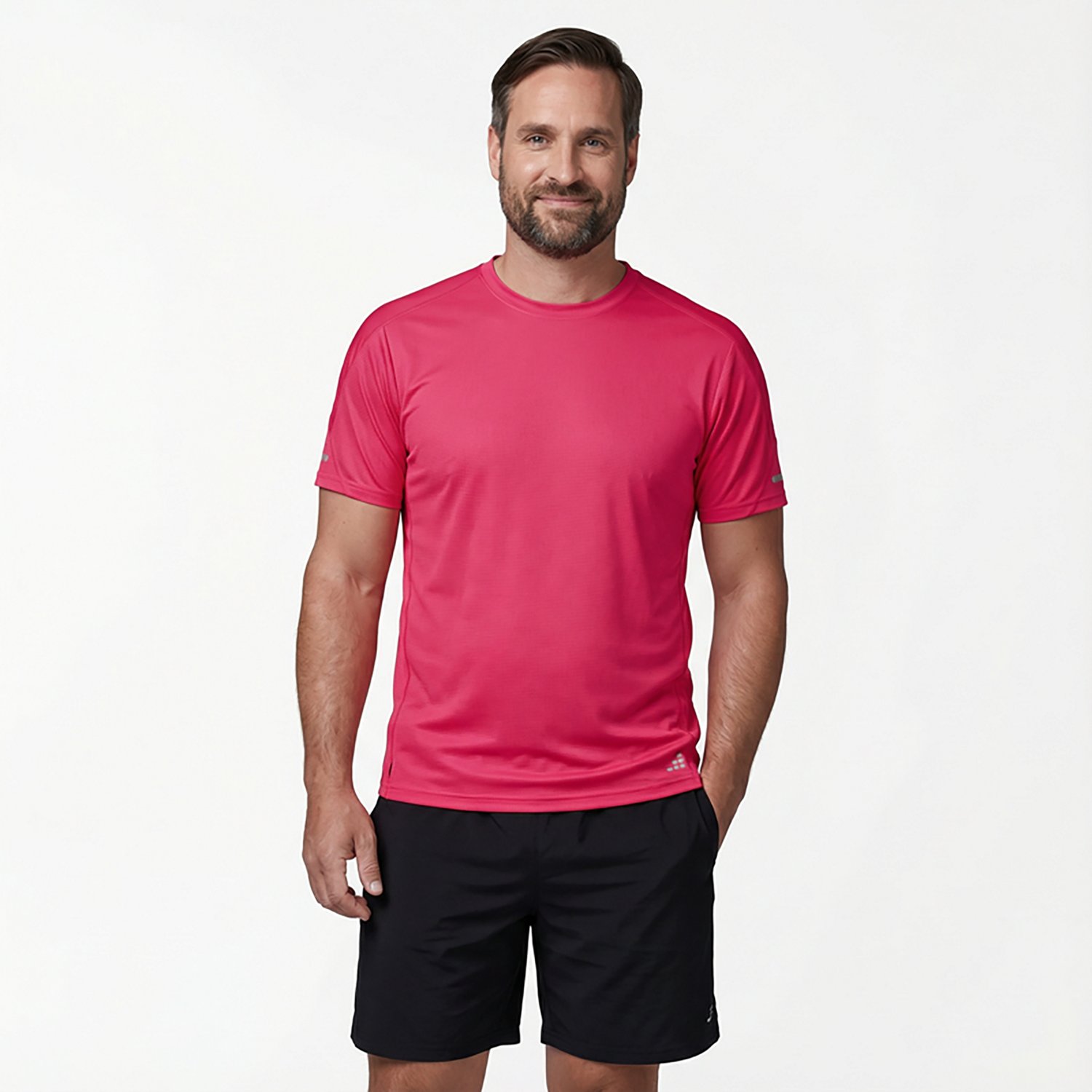 The BCG Men's Run Grid Mesh Short Sleeve T-shirt - view number 2