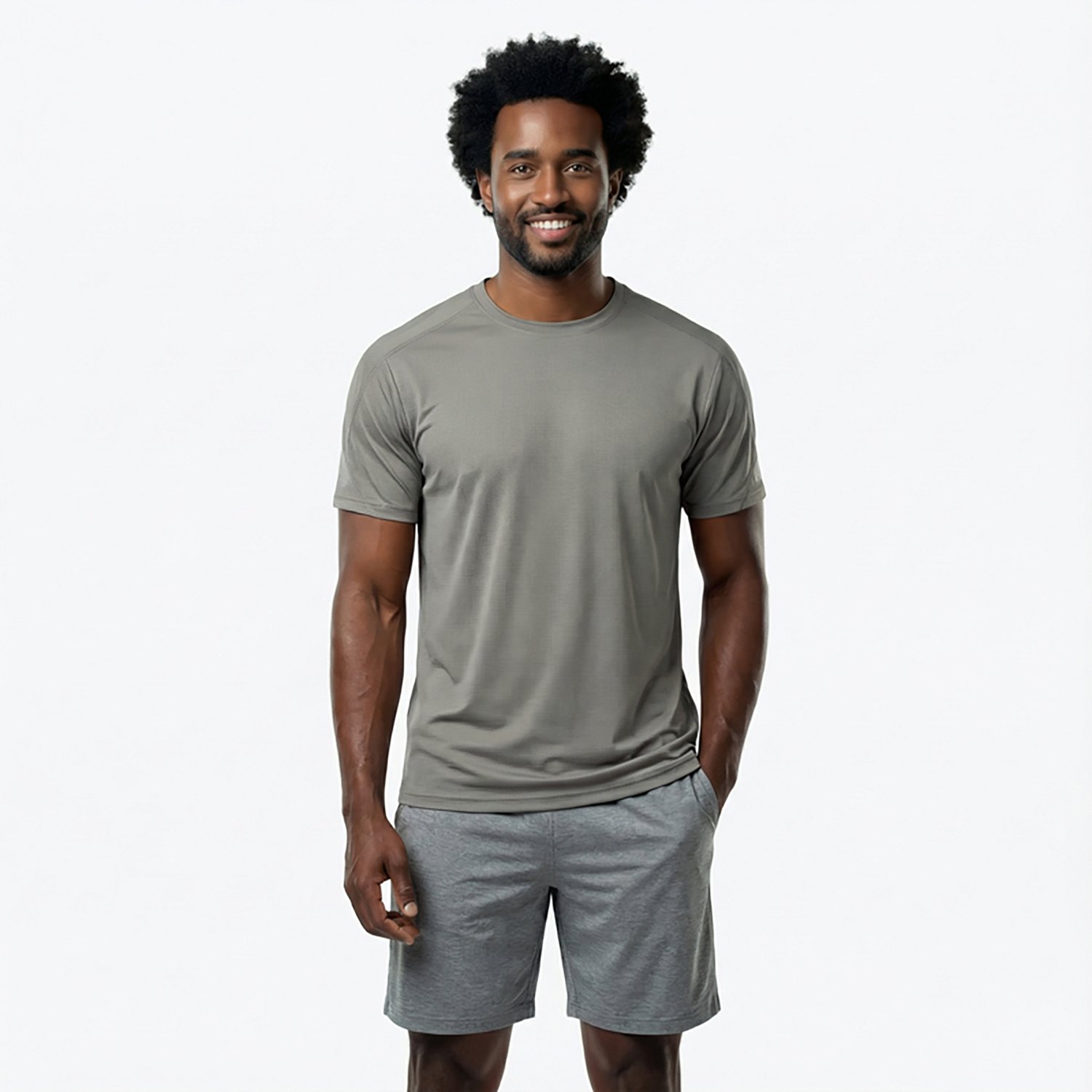 The BCG Men's Run Grid Mesh Short Sleeve T-shirt - view number 2
