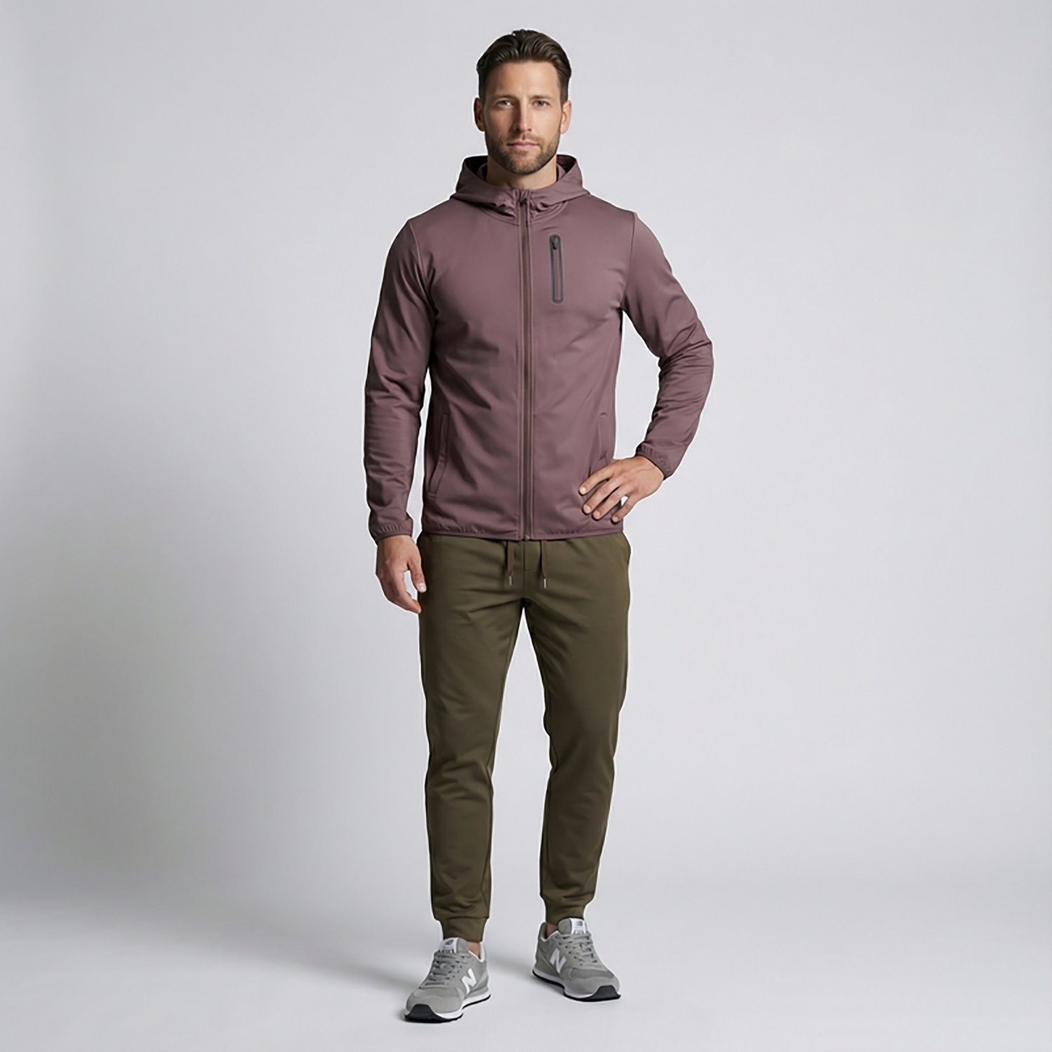 BCG Men's Tech Knit Full Zip Top