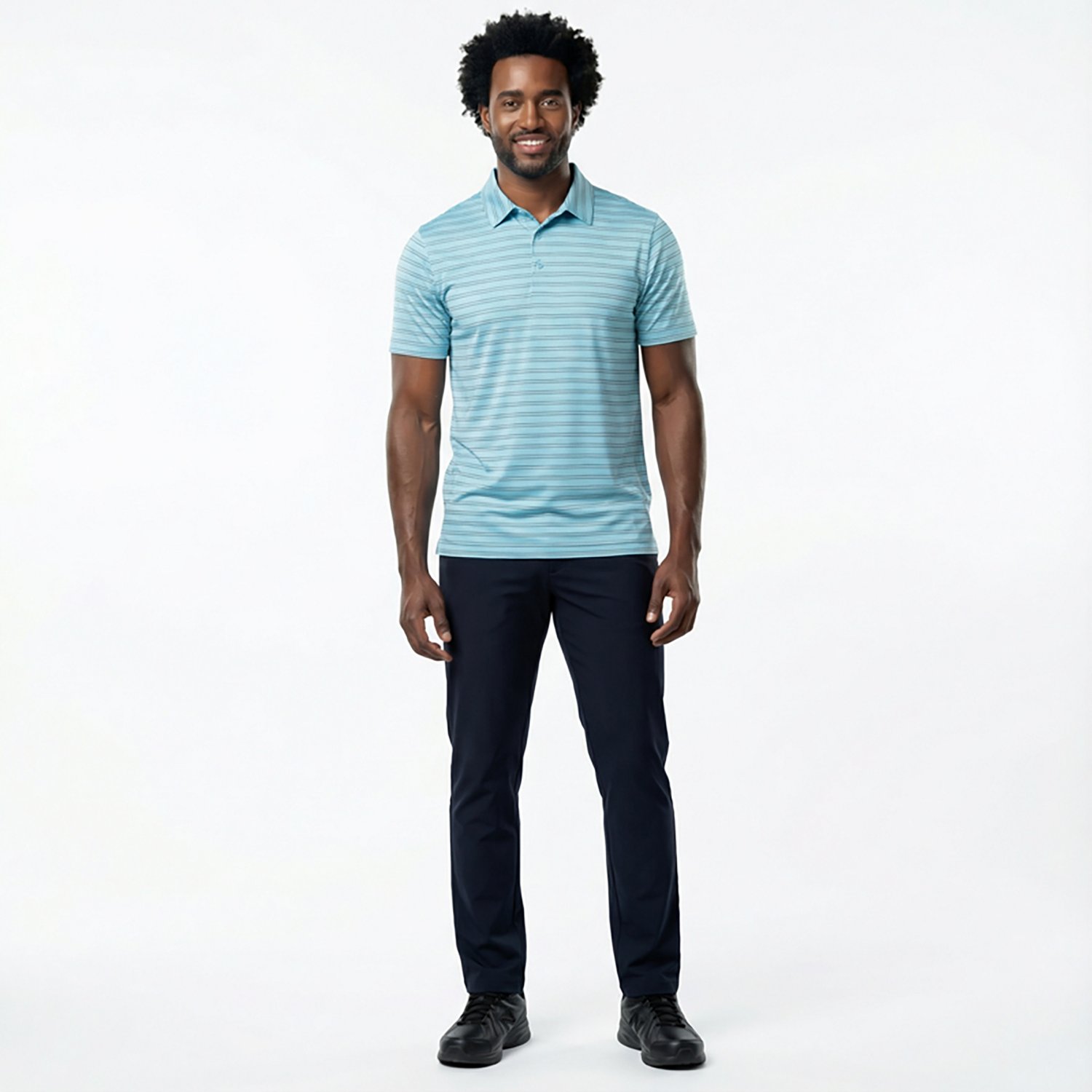 BCG Men's Golf 3-Strpe Polo Shirt