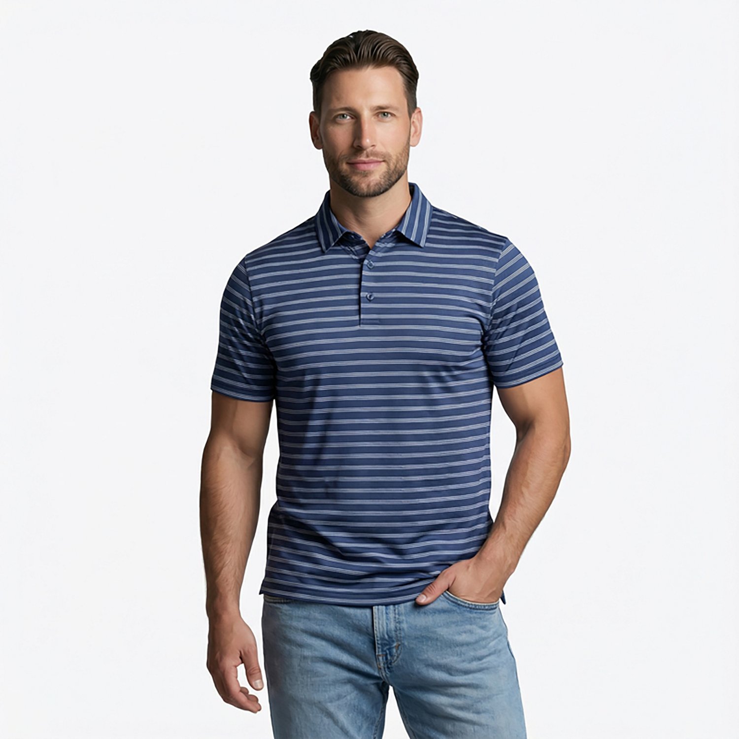 BCG Men's Golf 3-Strpe Polo Shirt                                                                                                - view number 2