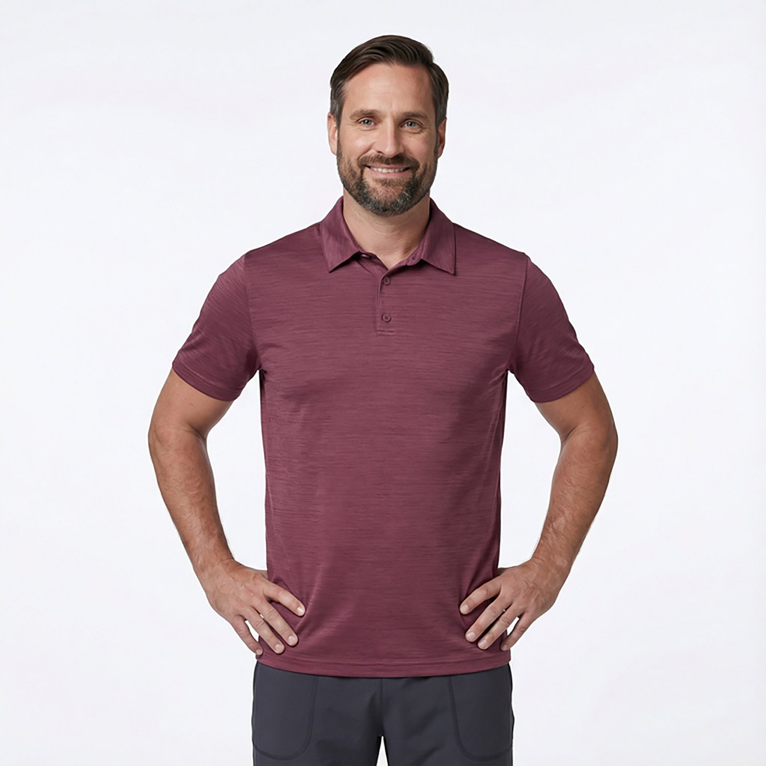 BCG Men's Golf Heather Polo Shirt - view number 2