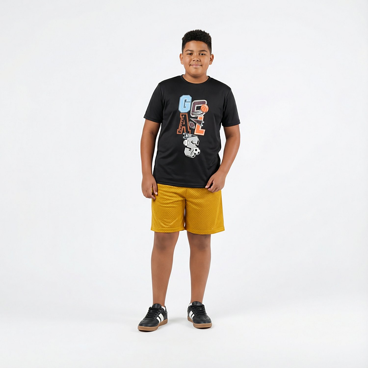 BCG Boys' Mesh 2Tone Shorts 7.5 in