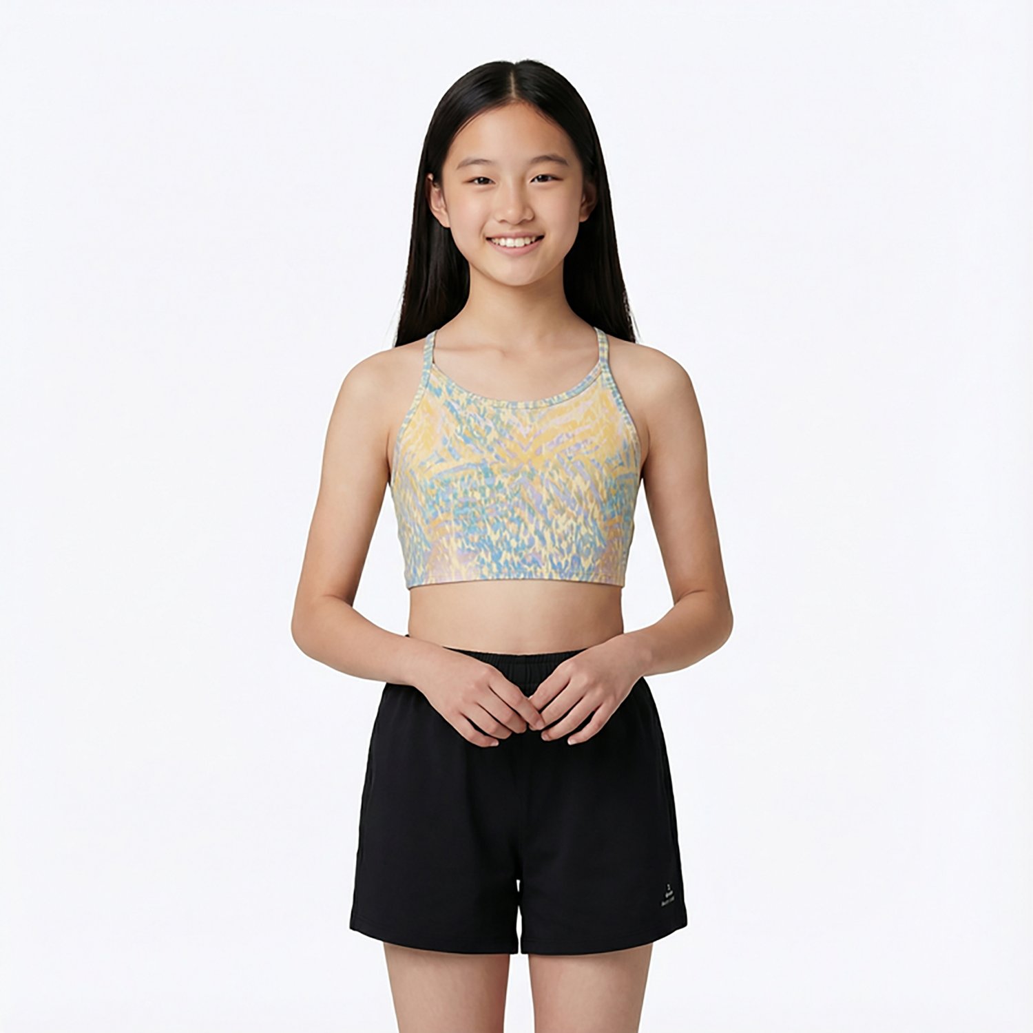 BCG Girls' Longline Printed Sports Bra                                                                                           - view number 2