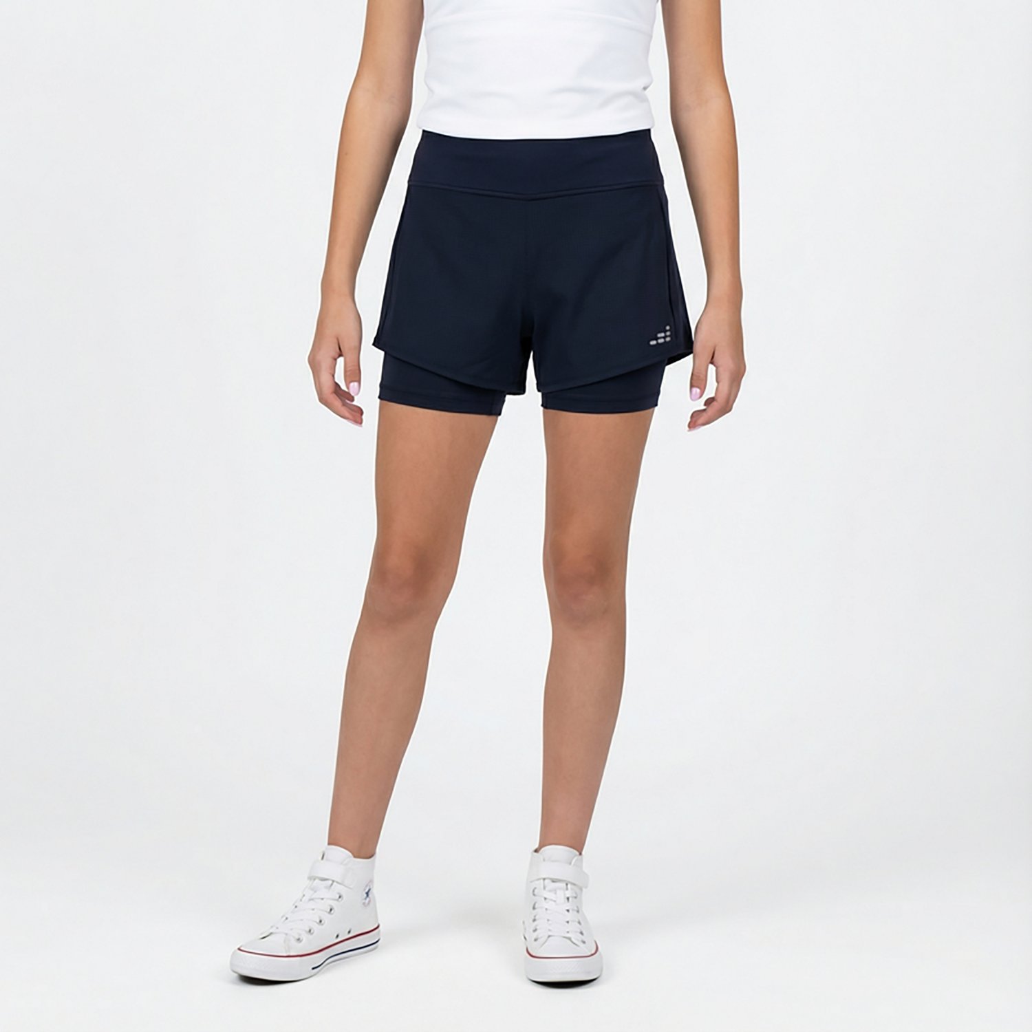 BCG Girls' Run Free 2-in-1 Shorts 4 in
