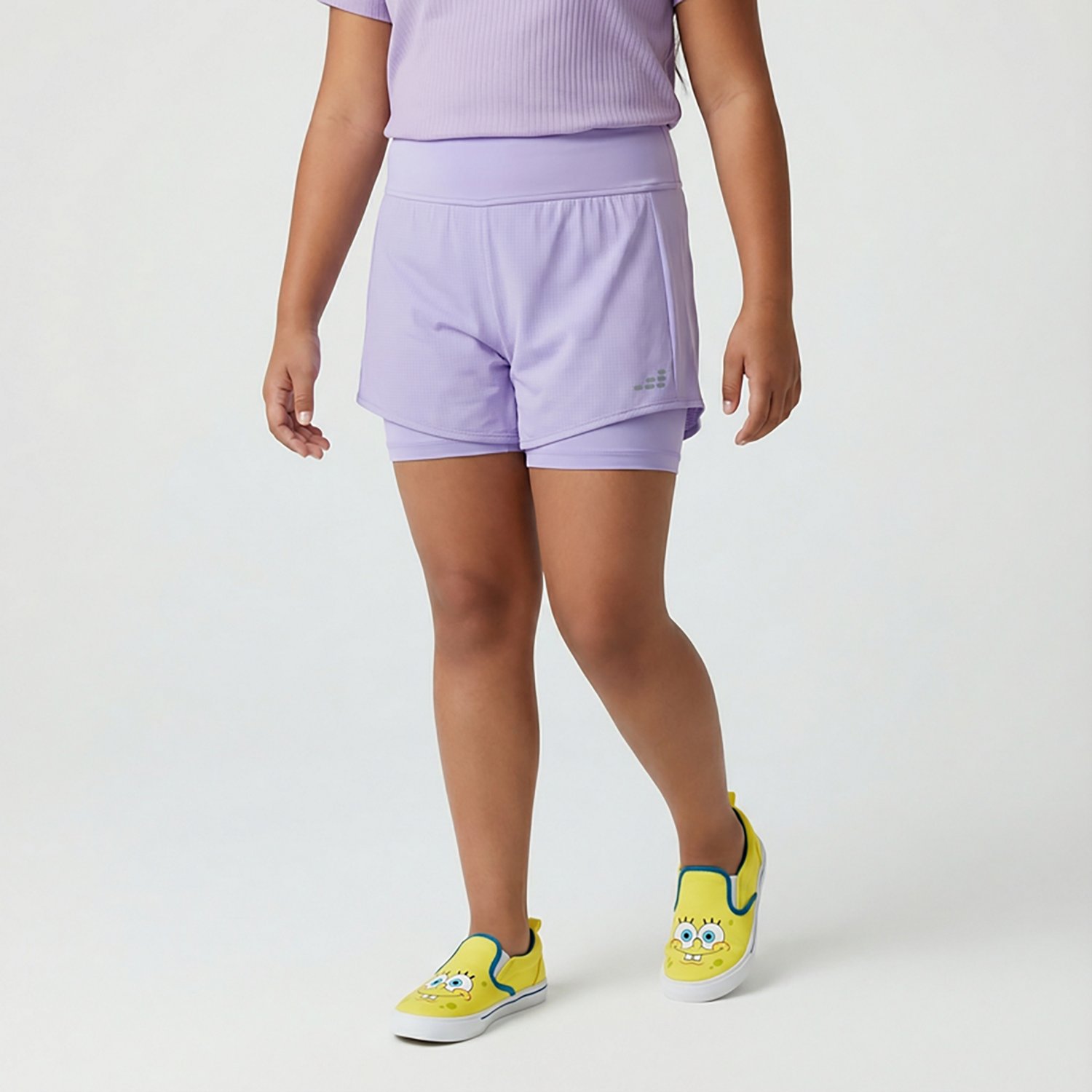 BCG Girls' Run Free 2-in-1 Shorts 4 in