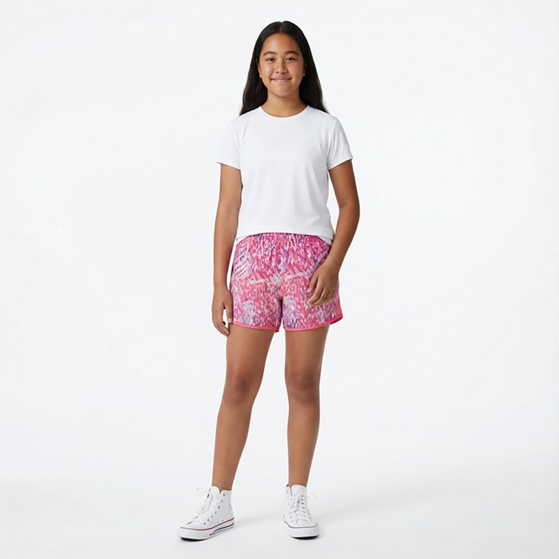 Bcg Girls' Run Race Printed Shorts 3.5 In-image