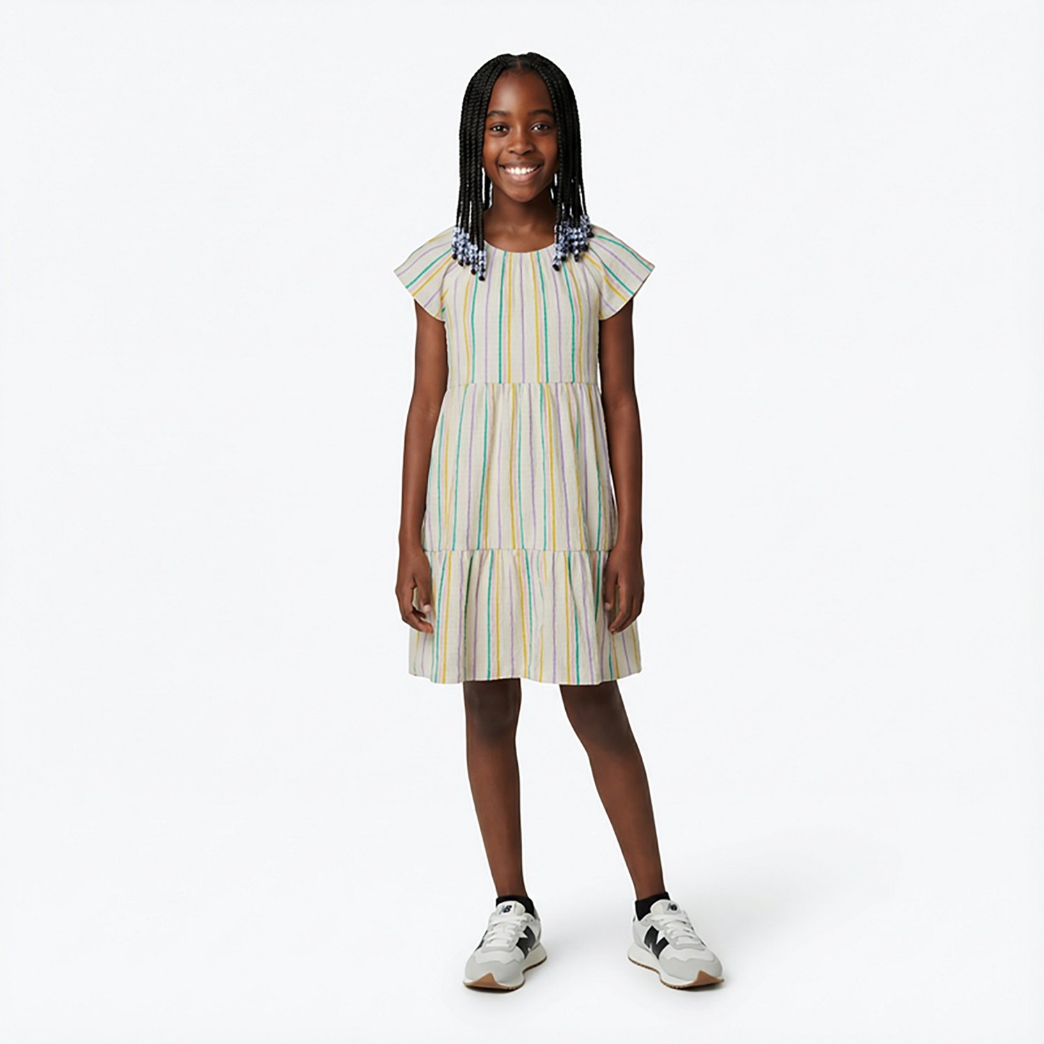 BCG Girls' Tiered Printed Dress