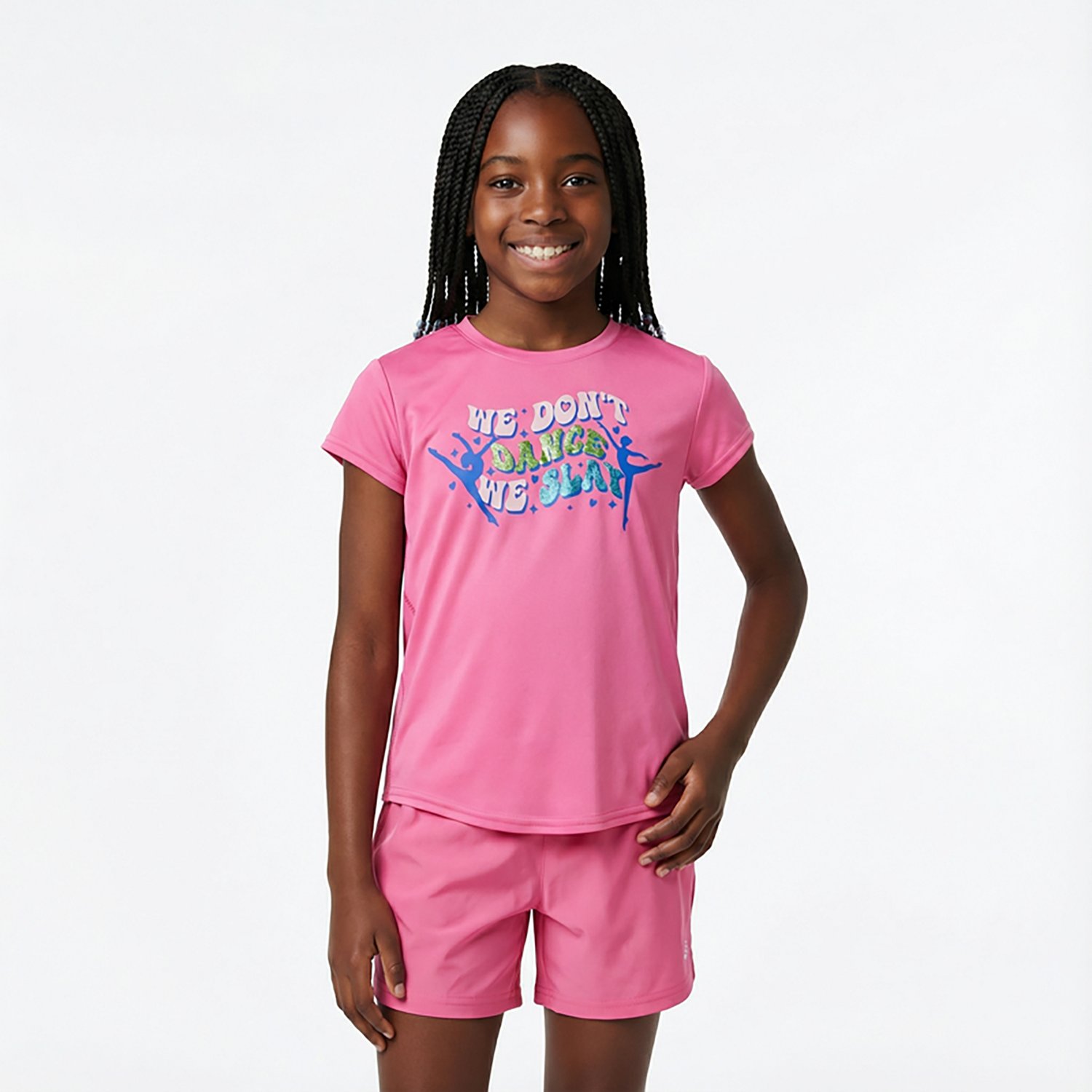 BCG Girls' Training Turbo Dance Slay Graphic Short Sleeve T-shirt