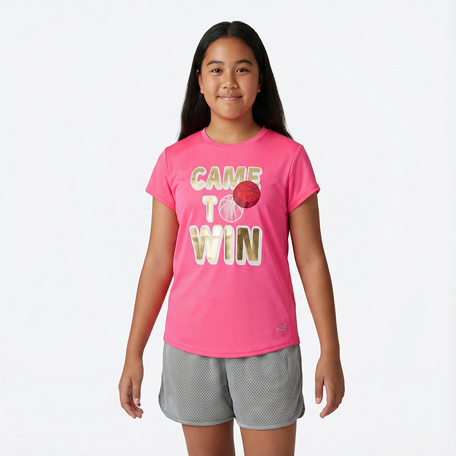 BCG Girls' Training Turbo Basketball Win Graphic Short Sleeve T-shirt - view number 2