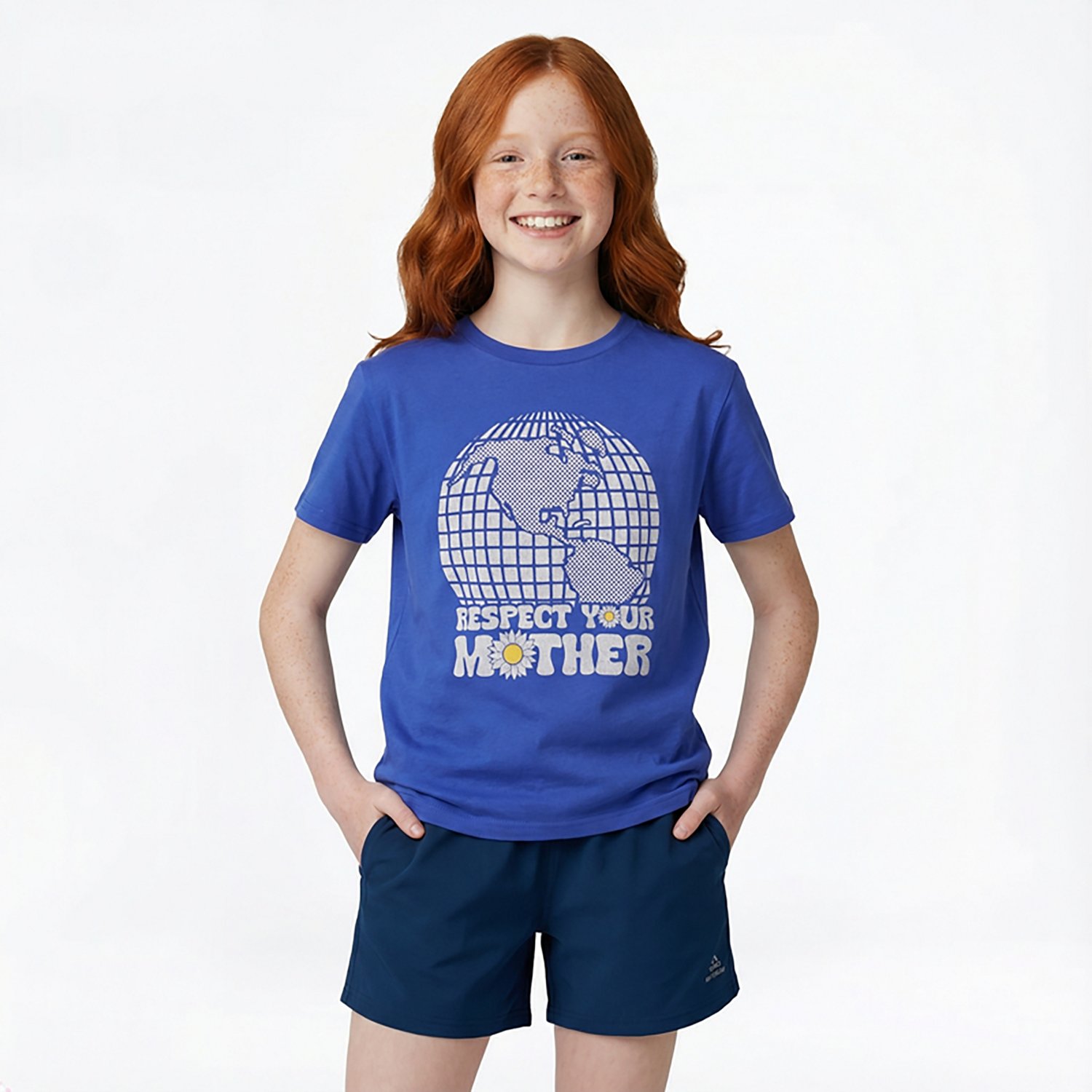 BCG Girls' Lifestyle Cotton Boxy Earth Graphic T-shirt - view number 2