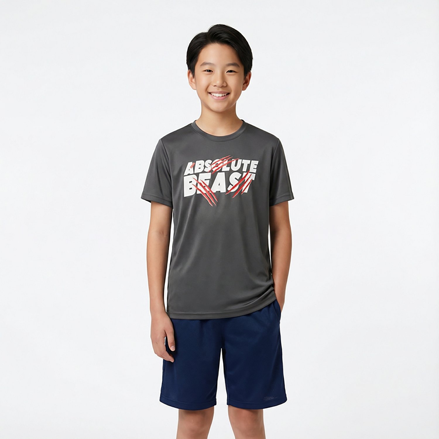 BCG Boys' Turbo Graphic Absolute Beast Short Sleeve T-shirt