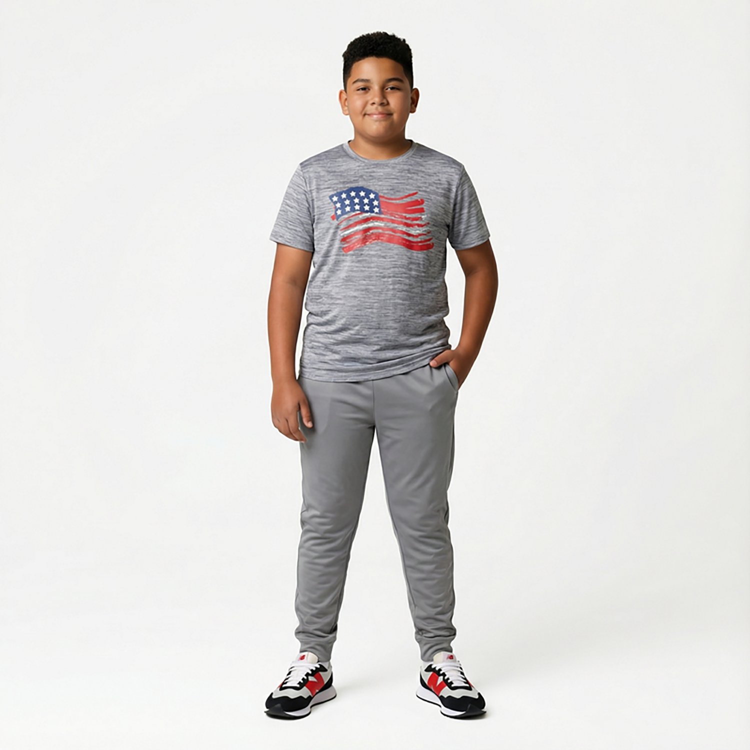 BCG Boys' Turbo USA Flag Graphic T-shirt