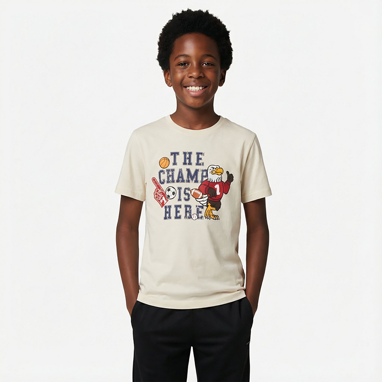 BCG Boys' Turbo Champ Is Here Short Sleeve Graphic T-shirt.                                                                      - view number 2