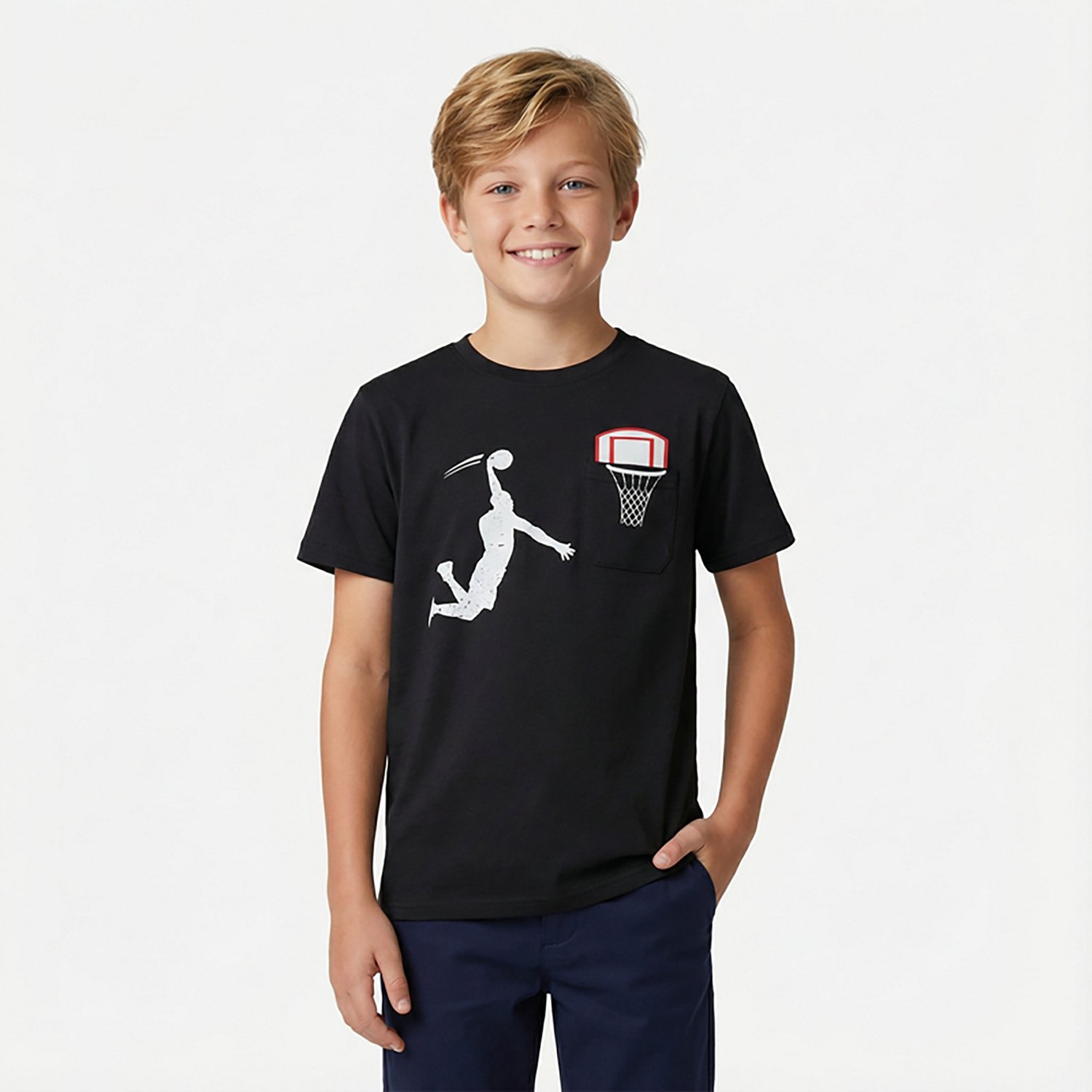 BCG Boys' Cotton Short Sleeve Jumpman PKT T-shirt                                                                                - view number 2