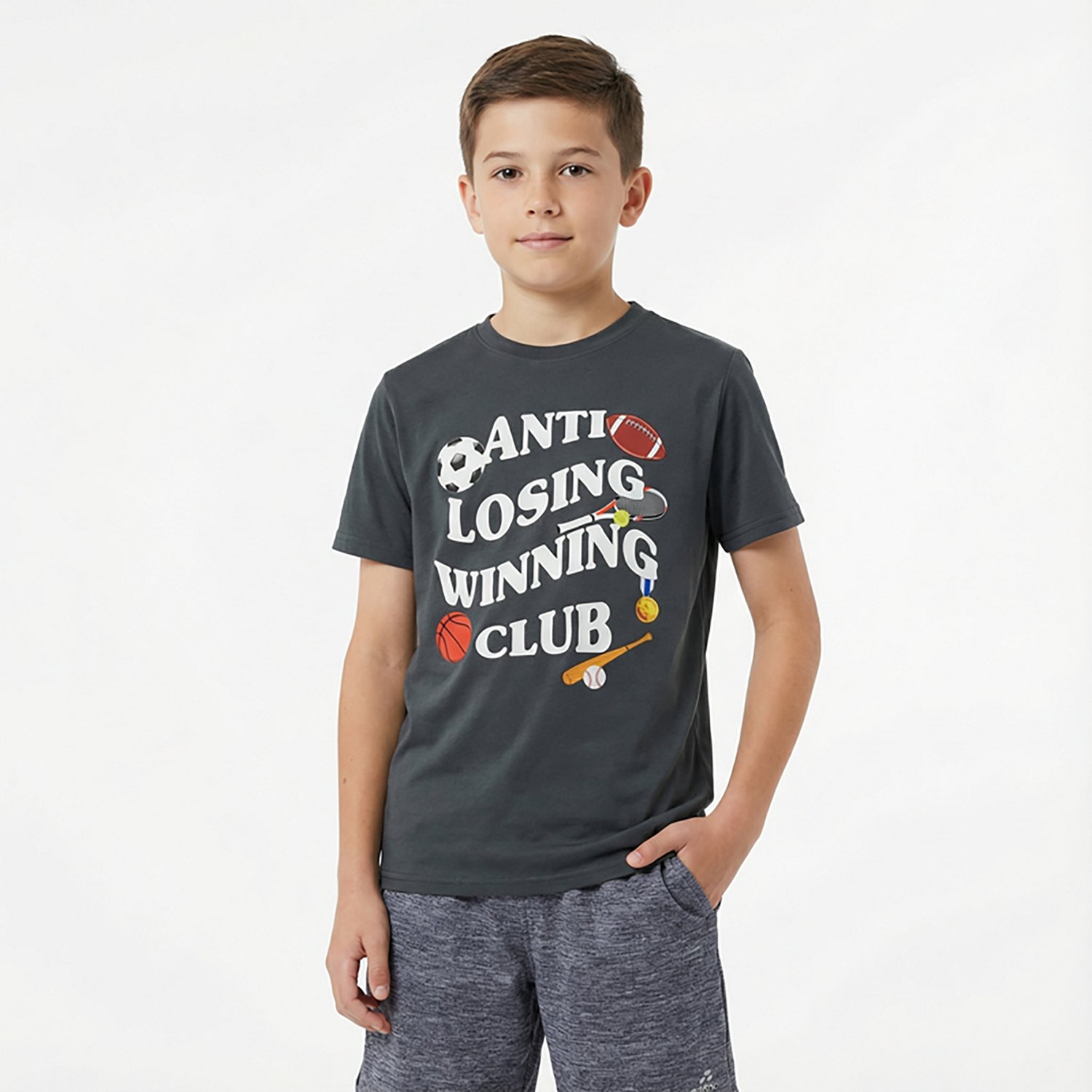 BCG Boys' Cotton Anti-Losing Club T-shirt                                                                                        - view number 2