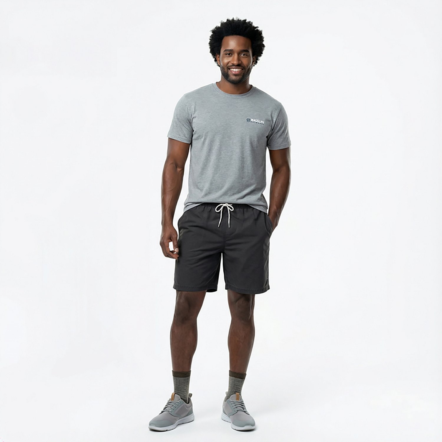 Magellan Outdoors Men's Shore & Line Washed Solid Short 7 in