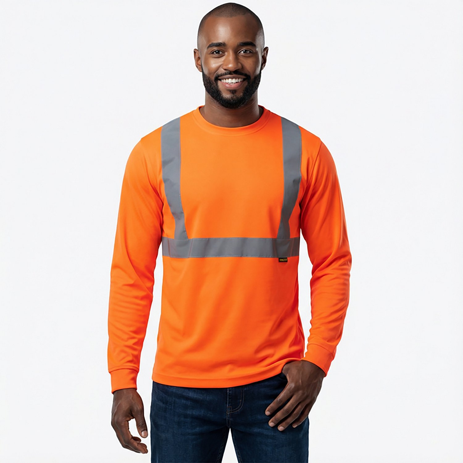 Brazos Men's Hi-Vis Long Sleeve Crew T-shirt - view number 2