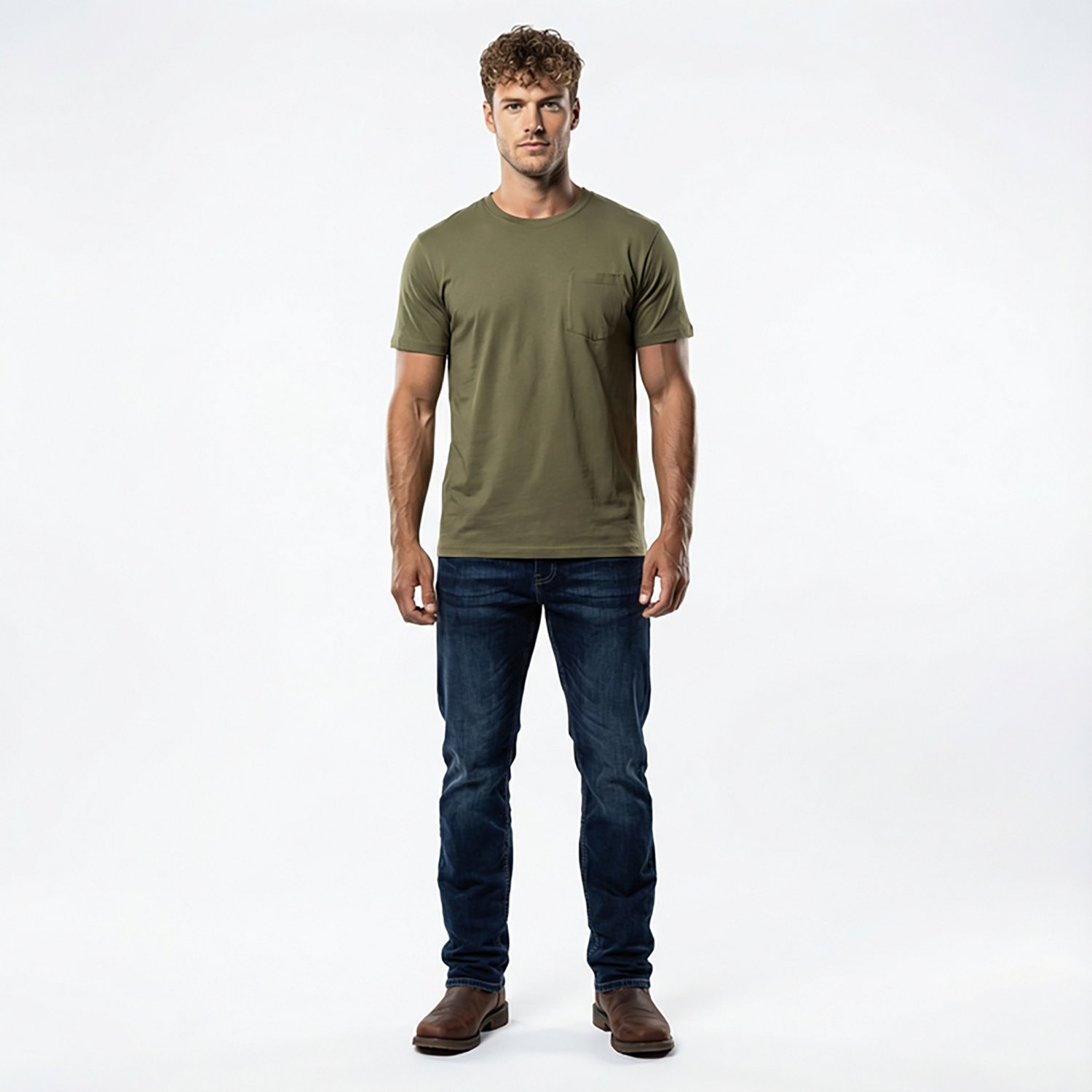 Brazos Men's Contractor Pocket Short Sleeve T-shirt