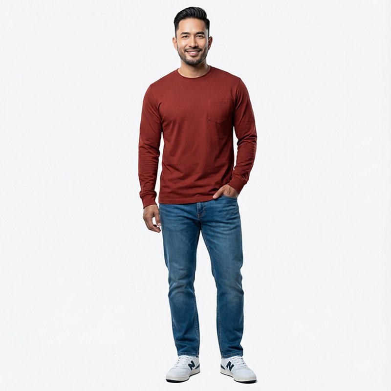 Brazos MenâS Contractor Pocket Long Sleeve T-Shirt-image