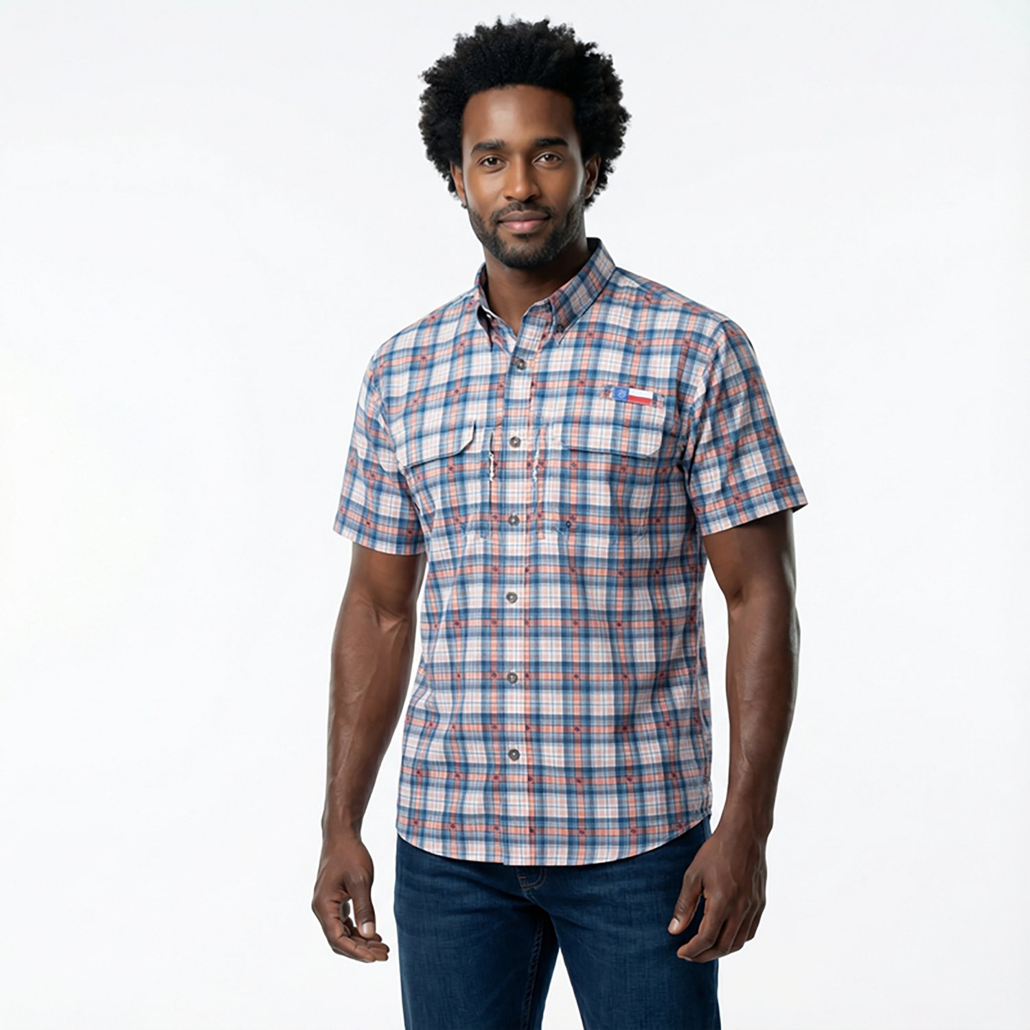 Magellan Outdoors Men's Local State Texas Plaid Shirt                                                                            - view number 2