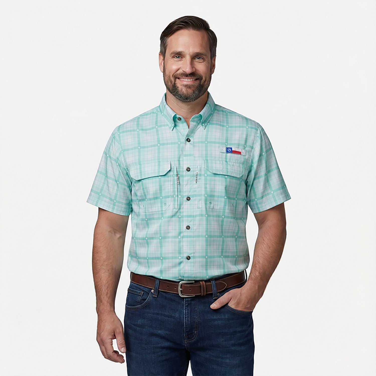 Magellan Outdoors Men's Local State Texas Plaid Shirt                                                                            - view number 2