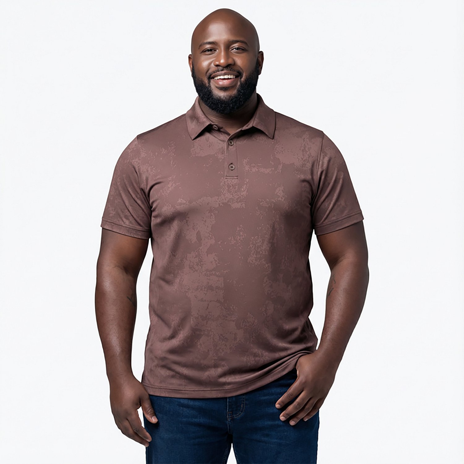 BCG Men's Golf Turbo Splash Jacquard Short Sleeve Polo Shirt                                                                     - view number 2