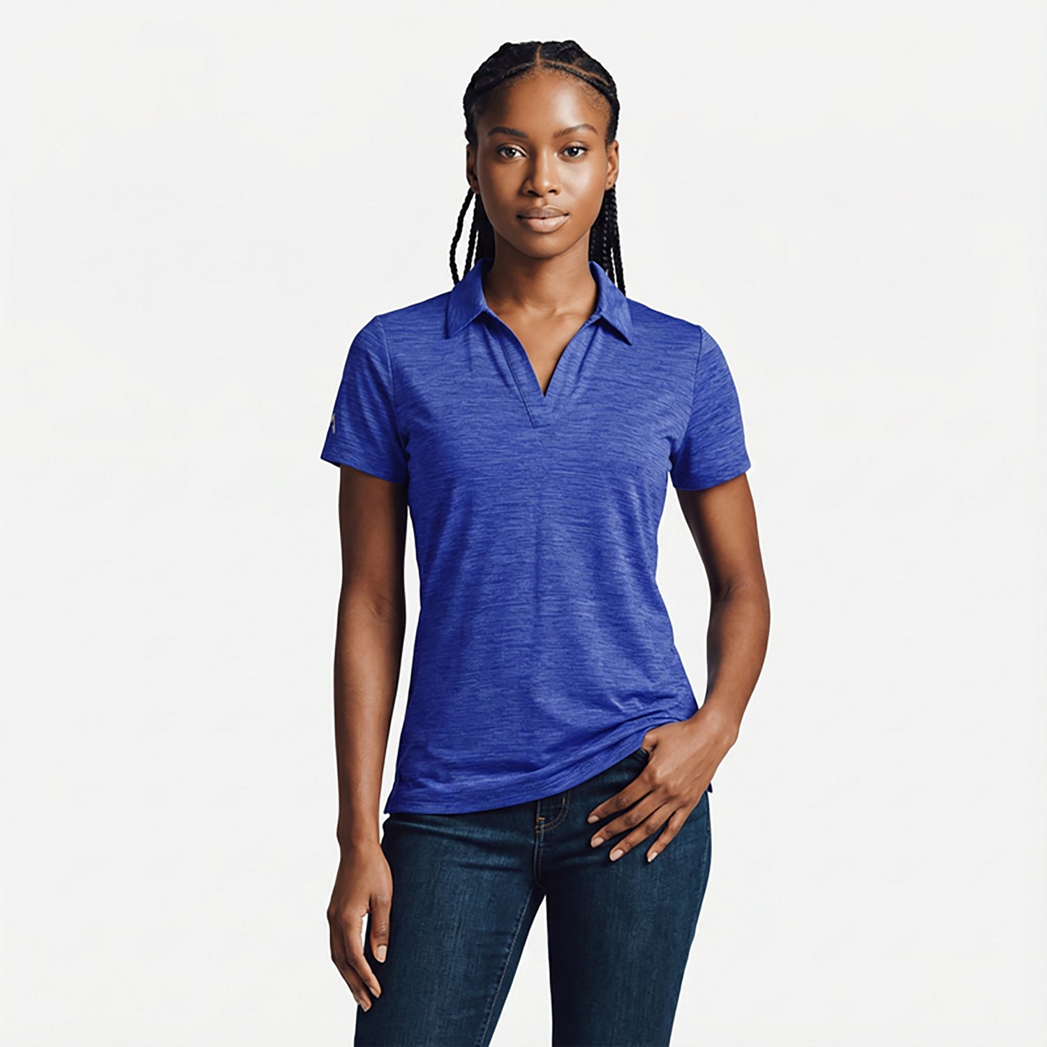 Antigua Women's Layout V-neck Polo Shirt - view number 2
