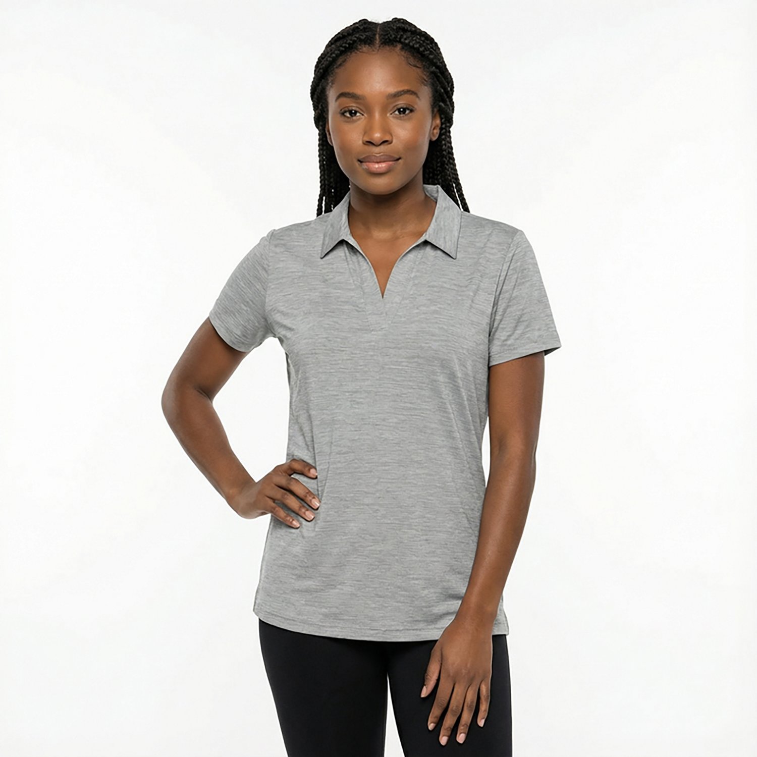 Antigua Women's Layout V-neck Polo Shirt - view number 2
