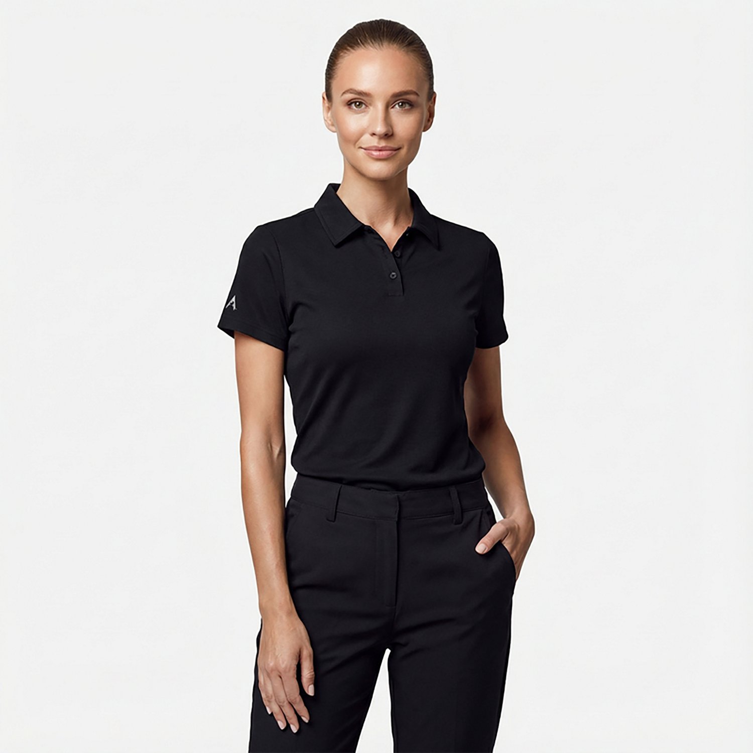 Antigua Women's Noise Short Sleeve Rib Polo - view number 2