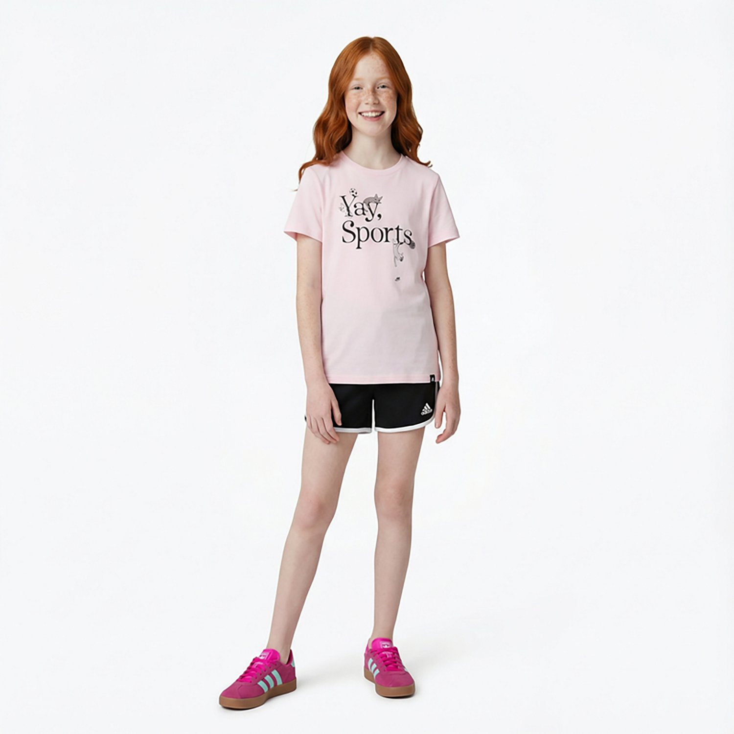 adidas Girls' Regular Fit Short Sleeve T-shirt