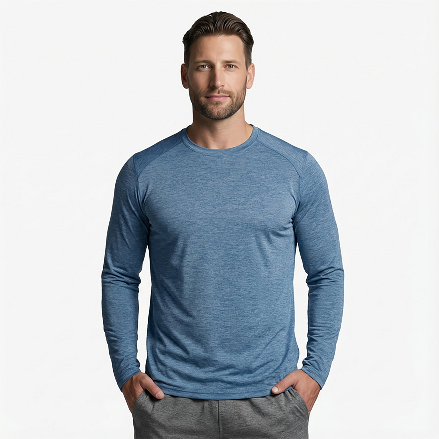 BCG Men's Turbo Melange Long Sleeve T-shirt - view number 2