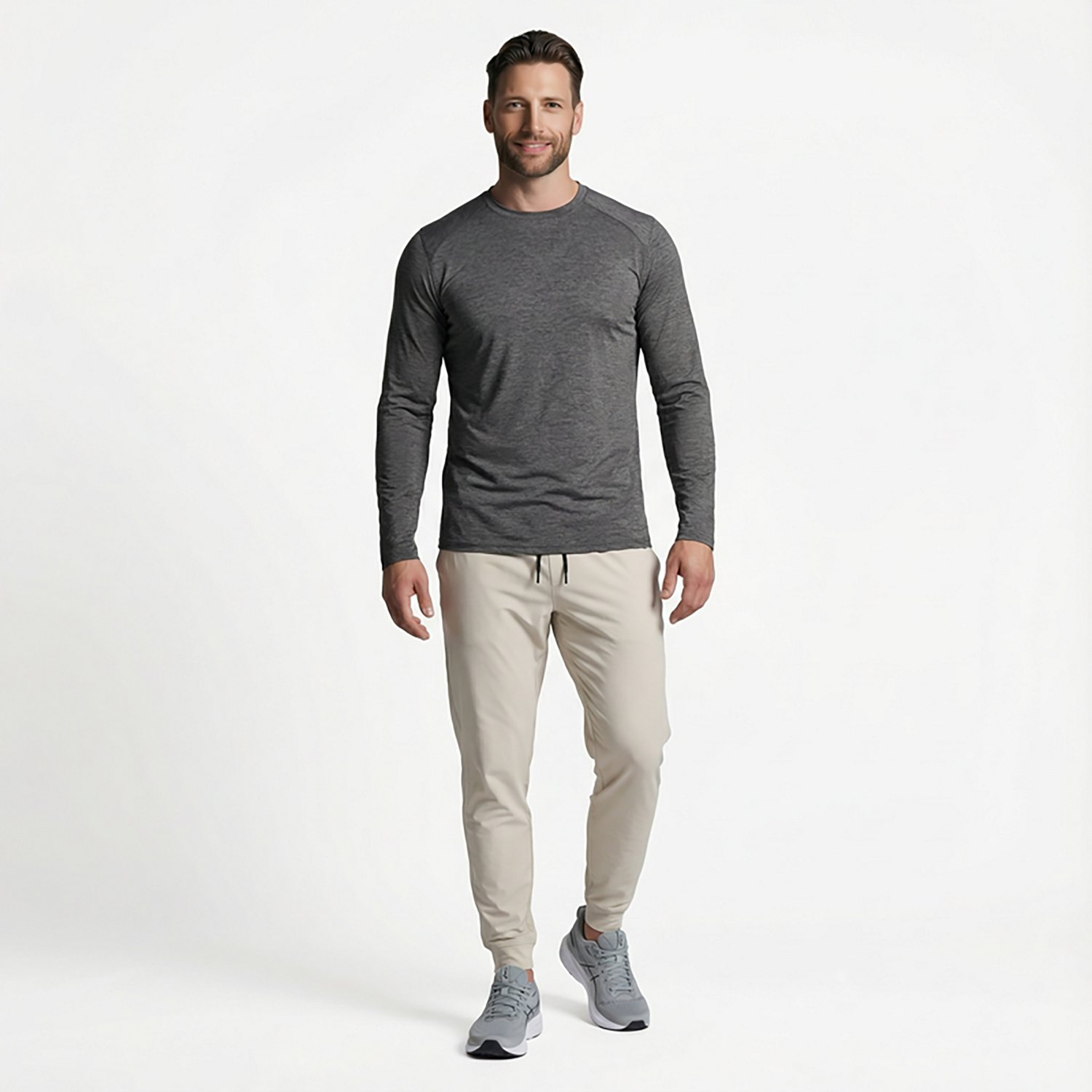 BCG Men's Turbo Melange Long Sleeve T-shirt