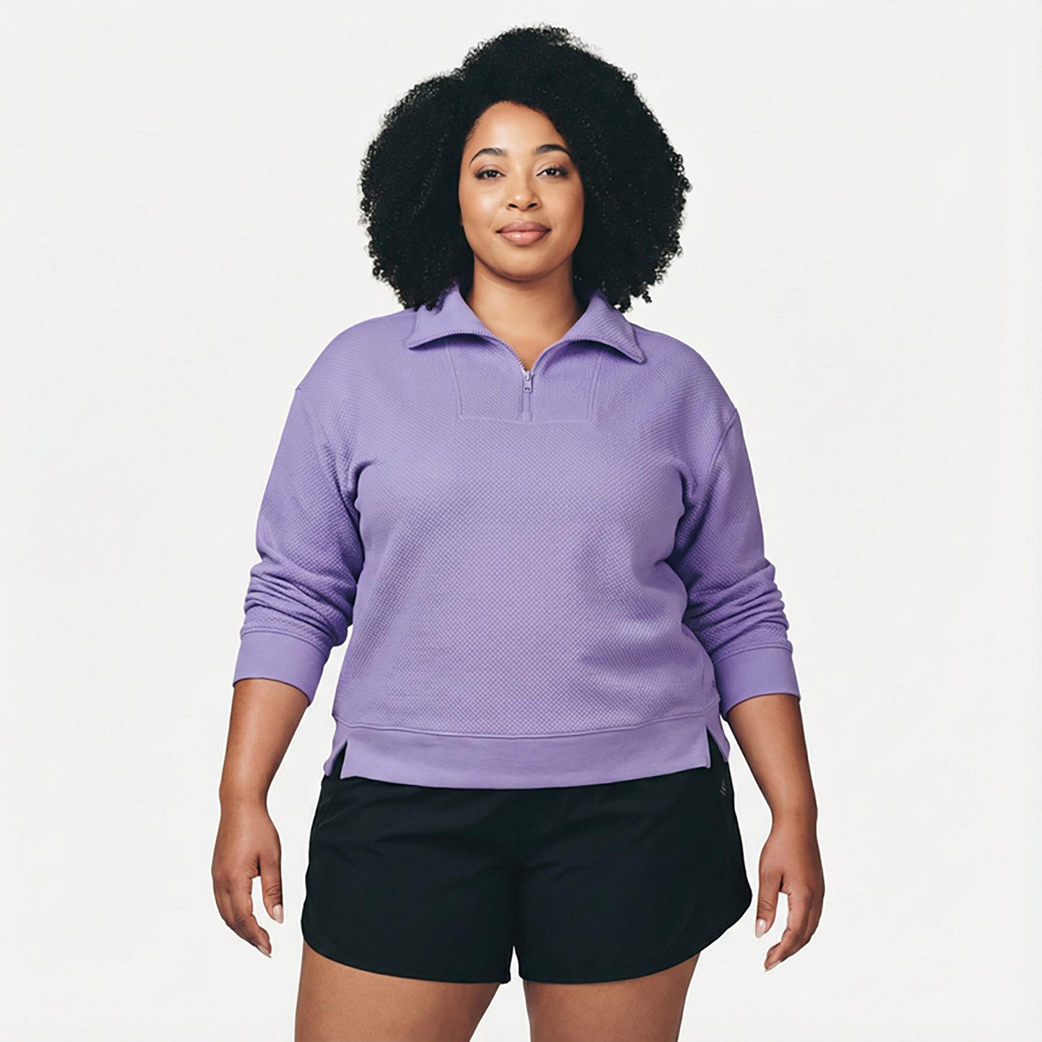 BCG Women's Quilted Plus Size 1/4-Zip Top - view number 4