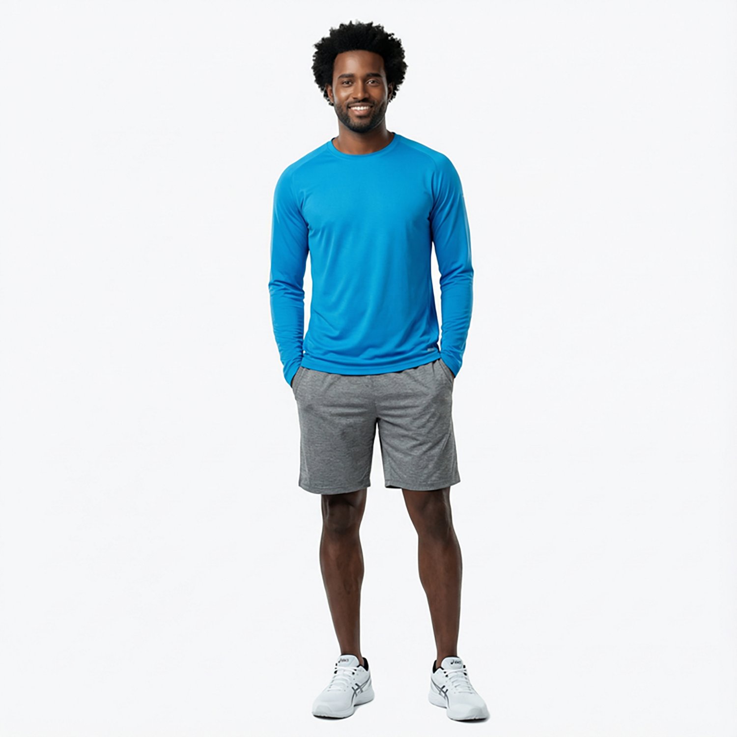BCG Men's Run Grid Mesh Long Sleeve T-shirt - view number 3