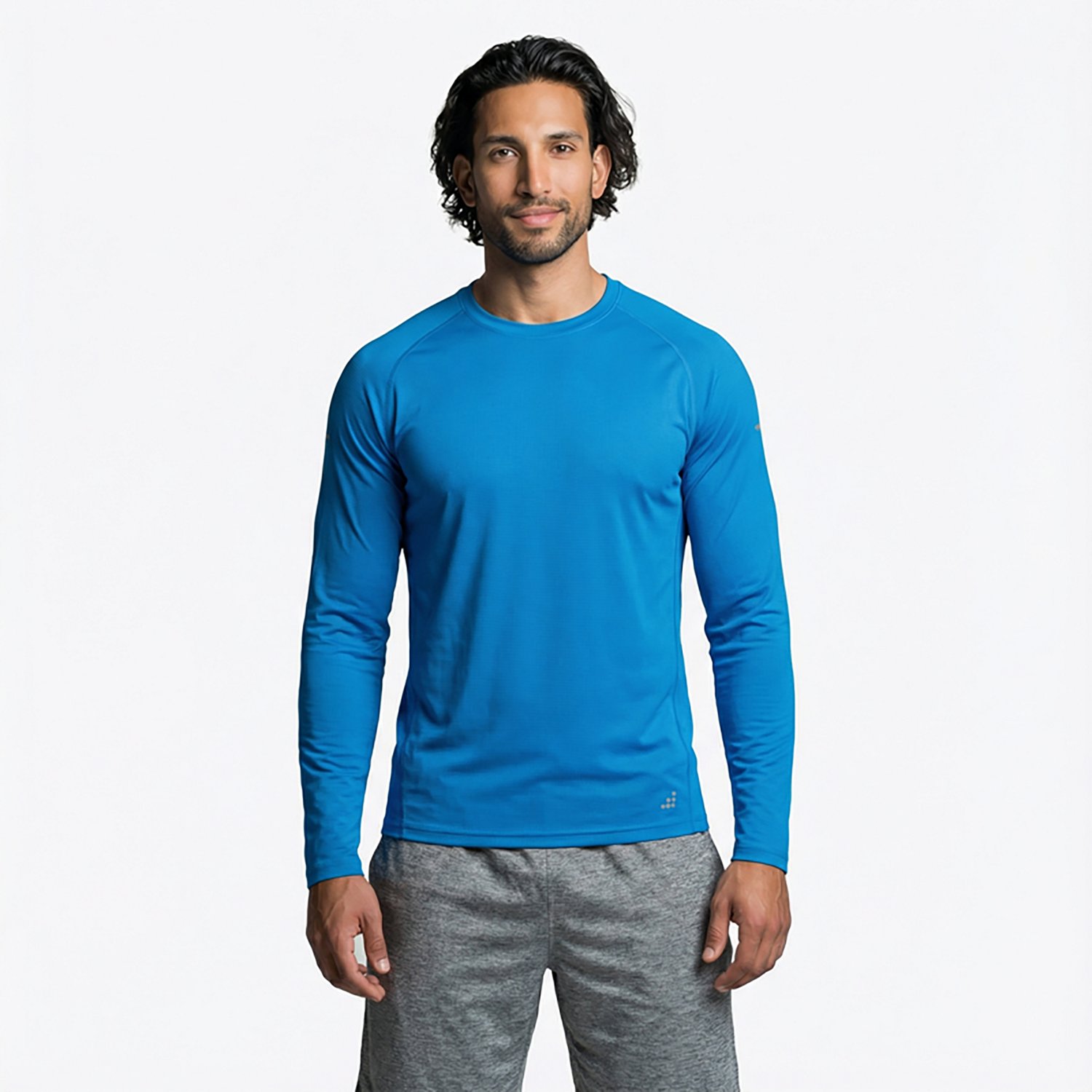 BCG Men's Run Grid Mesh Long Sleeve T-shirt - view number 2