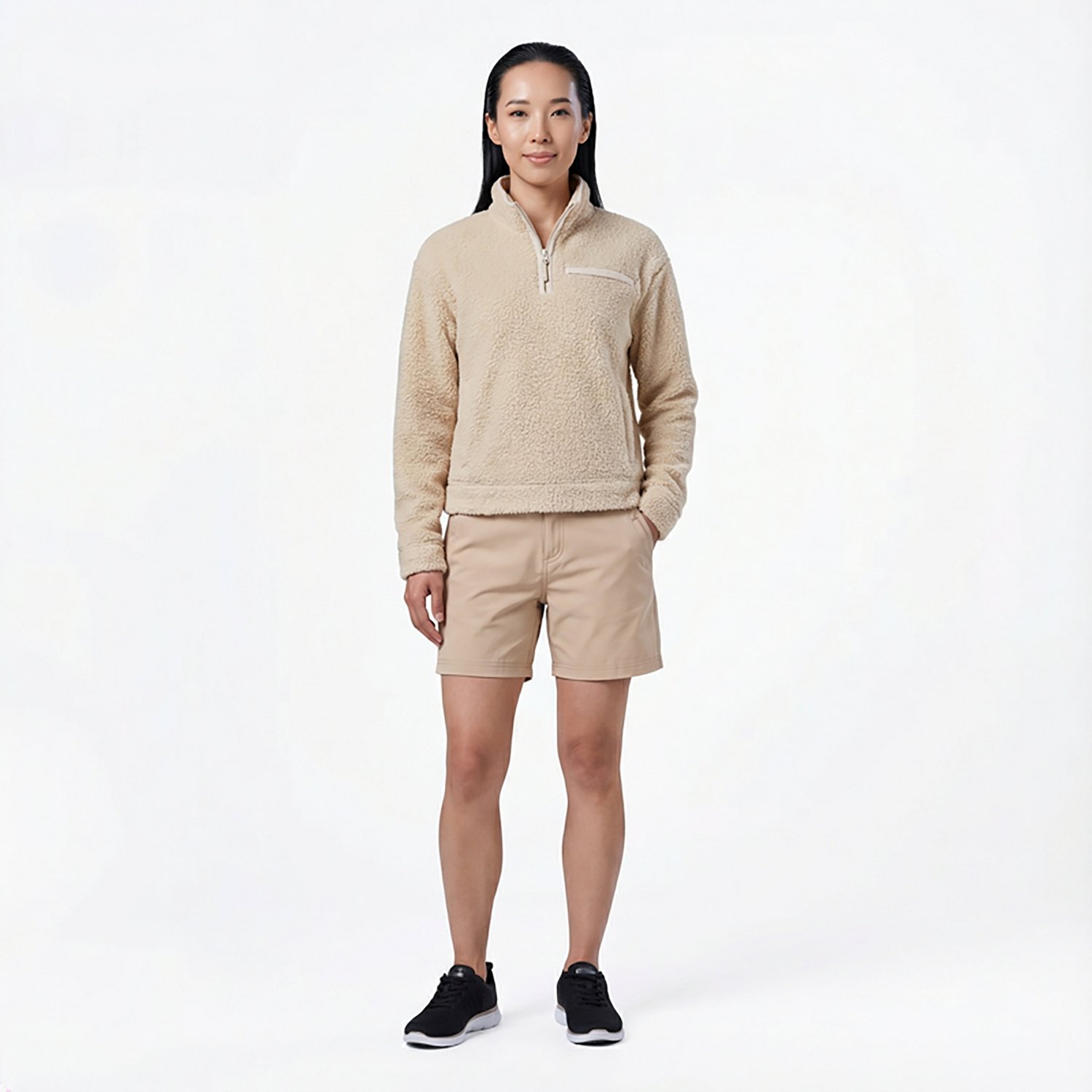 Magellan Outdoors Women's Campfire Poodle Fleece 1/4-Zip Sweatshirt - view number 2