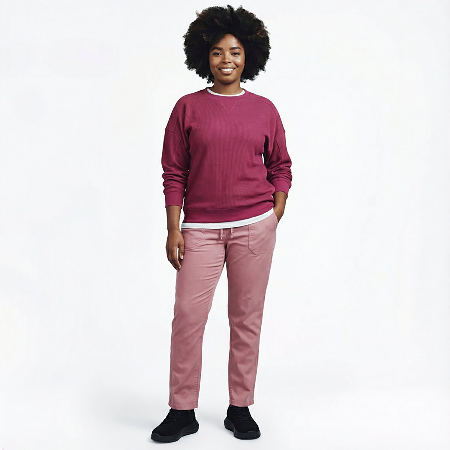 Magellan Outdoors Women's Campfire Crew Neck Ribbed Pullover - view number 3