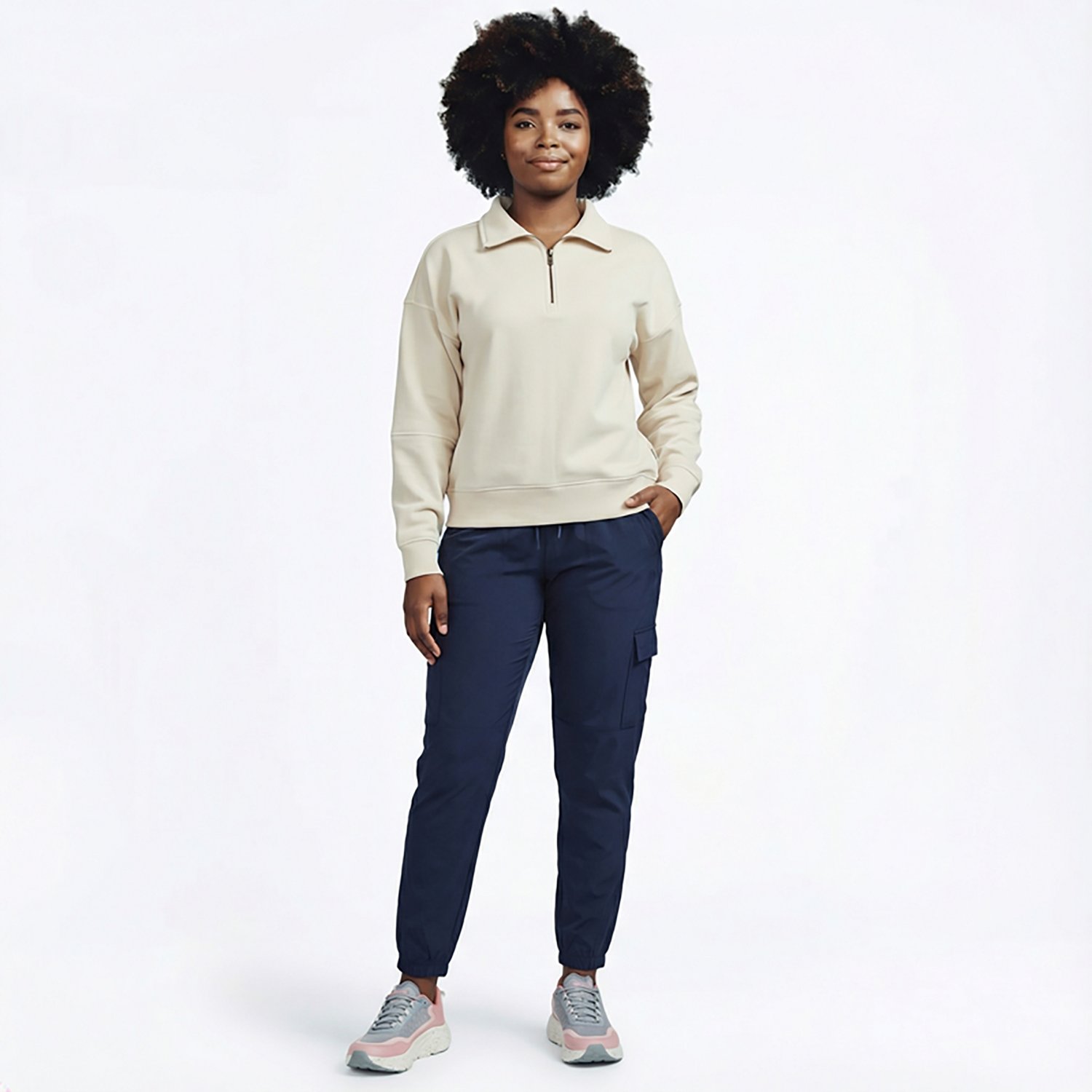 Magellan Outdoors Women's Campfire Washed 1/2-Zip Sweatshirt - view number 2